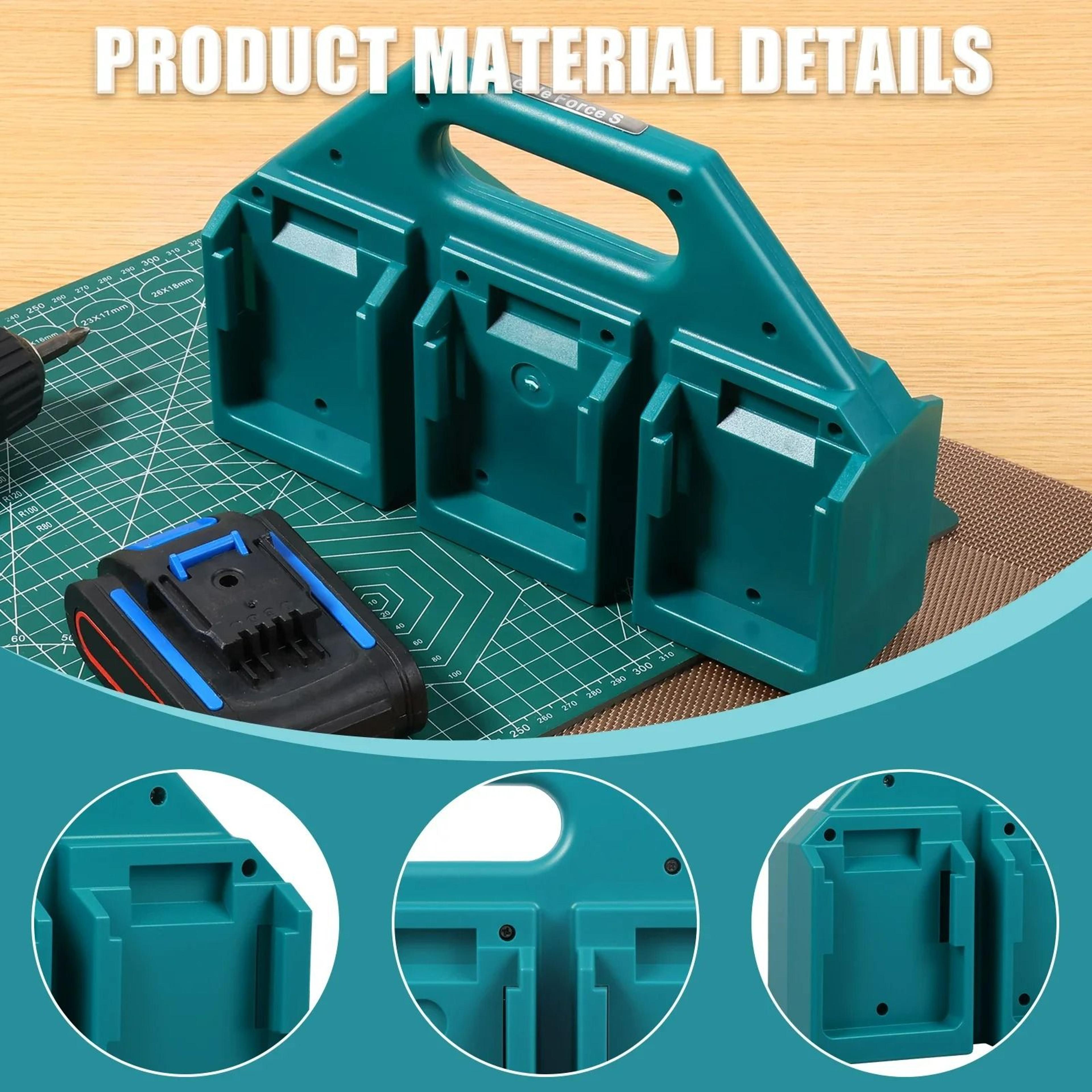 Rugged MultiSlot Battery Organizer Holder For Makita 18V  144V 4