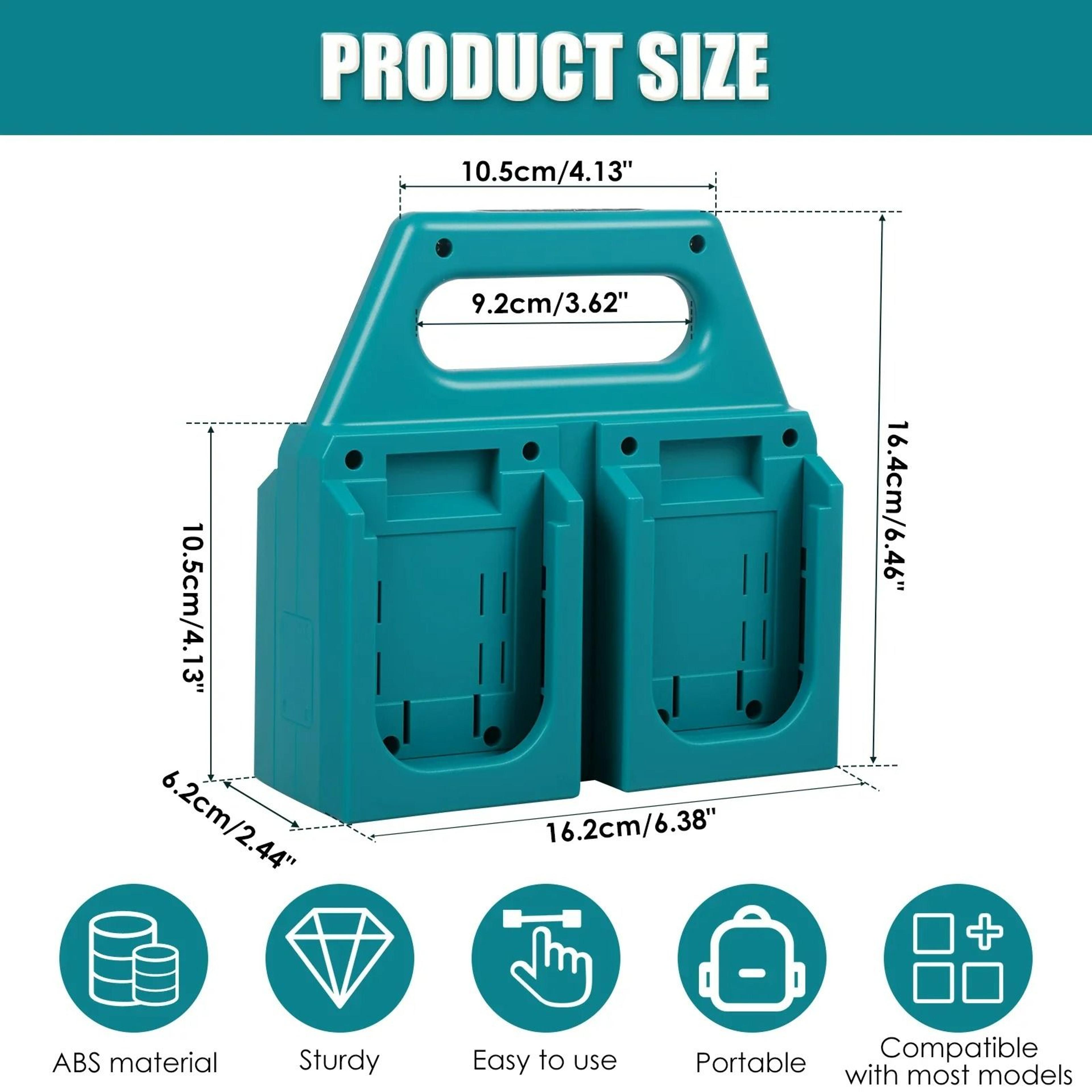 Rugged MultiSlot Battery Organizer Holder For Makita 18V  144V 6