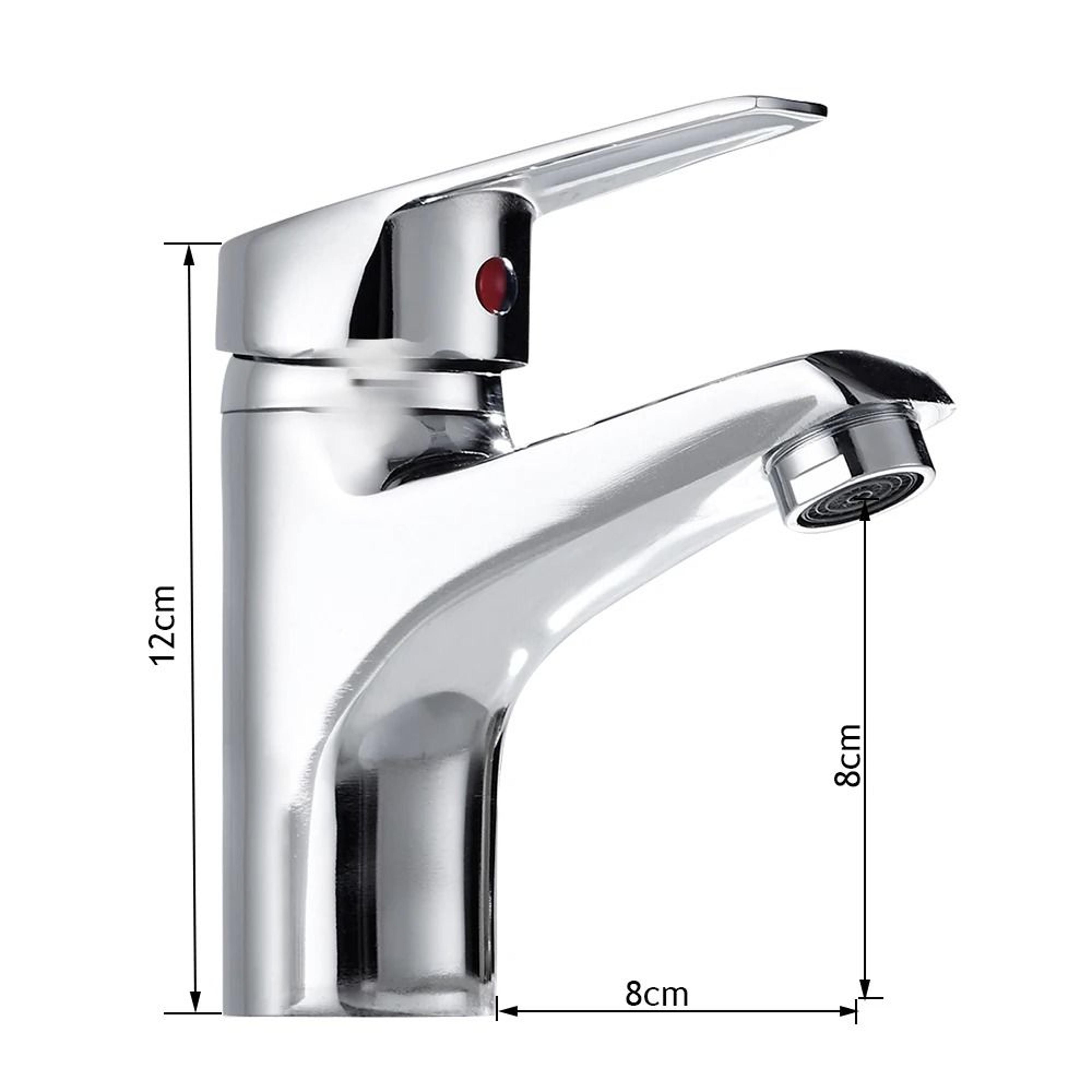 SingleLever DeckMounted Hot  Cold Bathroom Basin Mixer Faucet 7