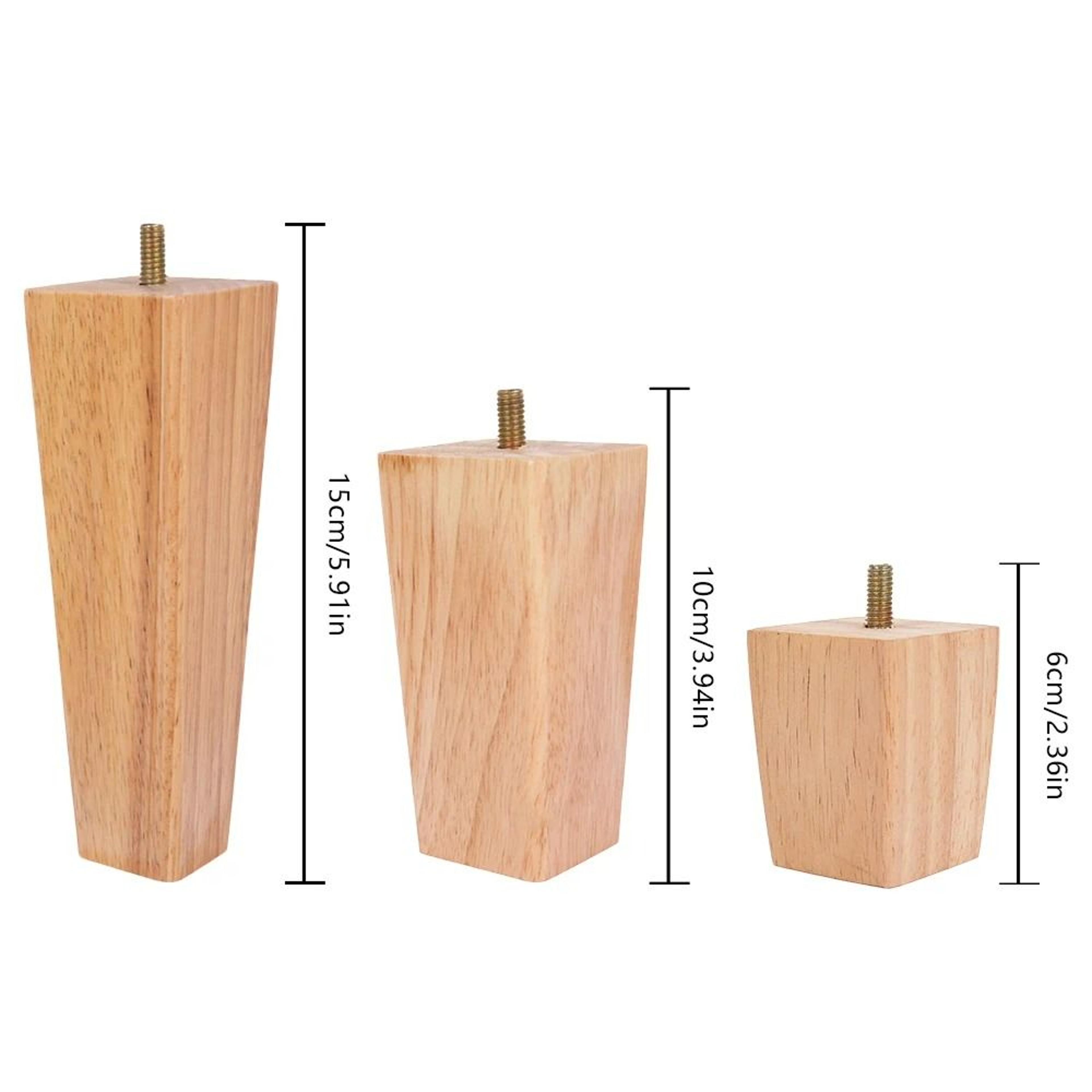4Piece Solid Wood Square Furniture Replacement Legs Set 2