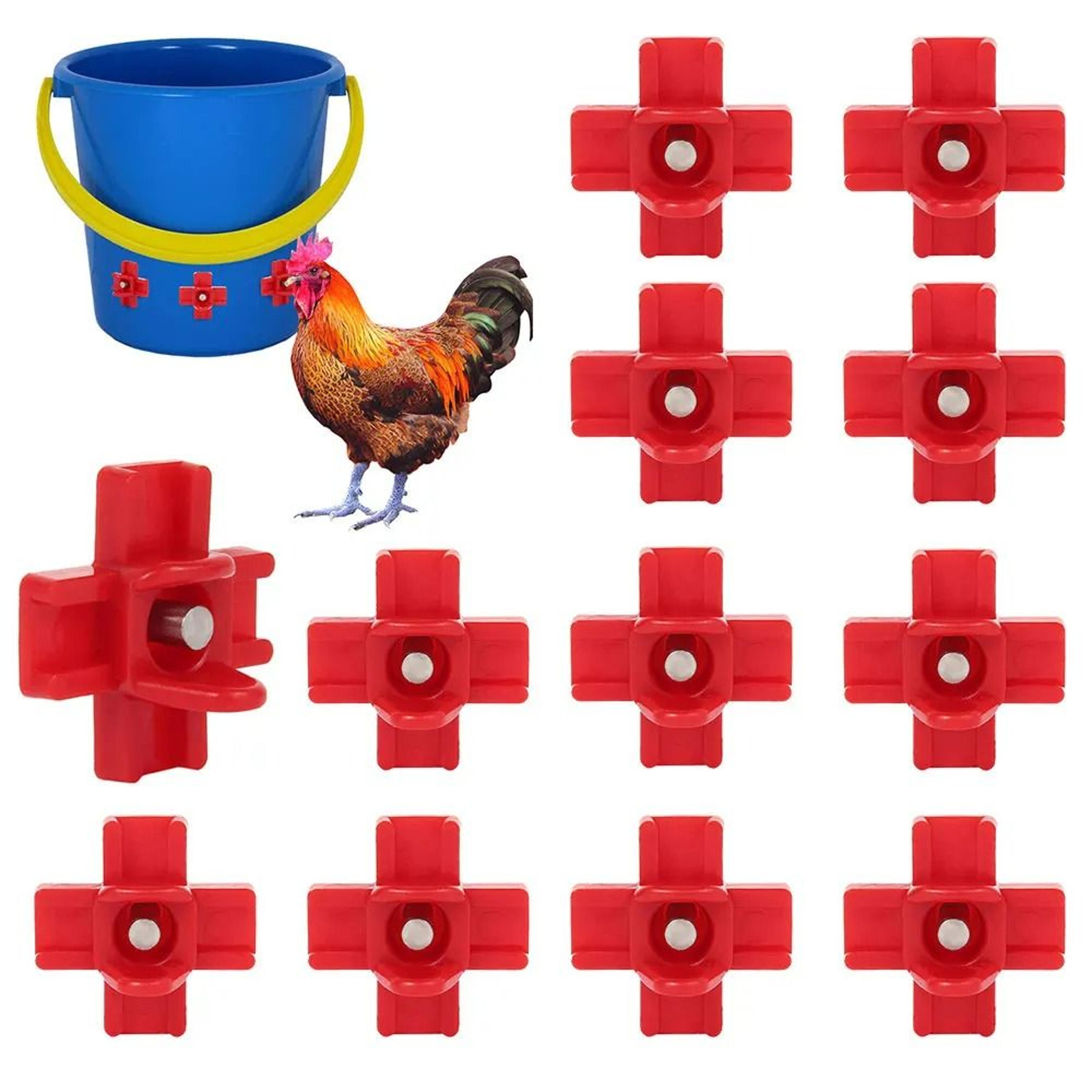 12-piece automatic poultry waterer cups for chicken coops