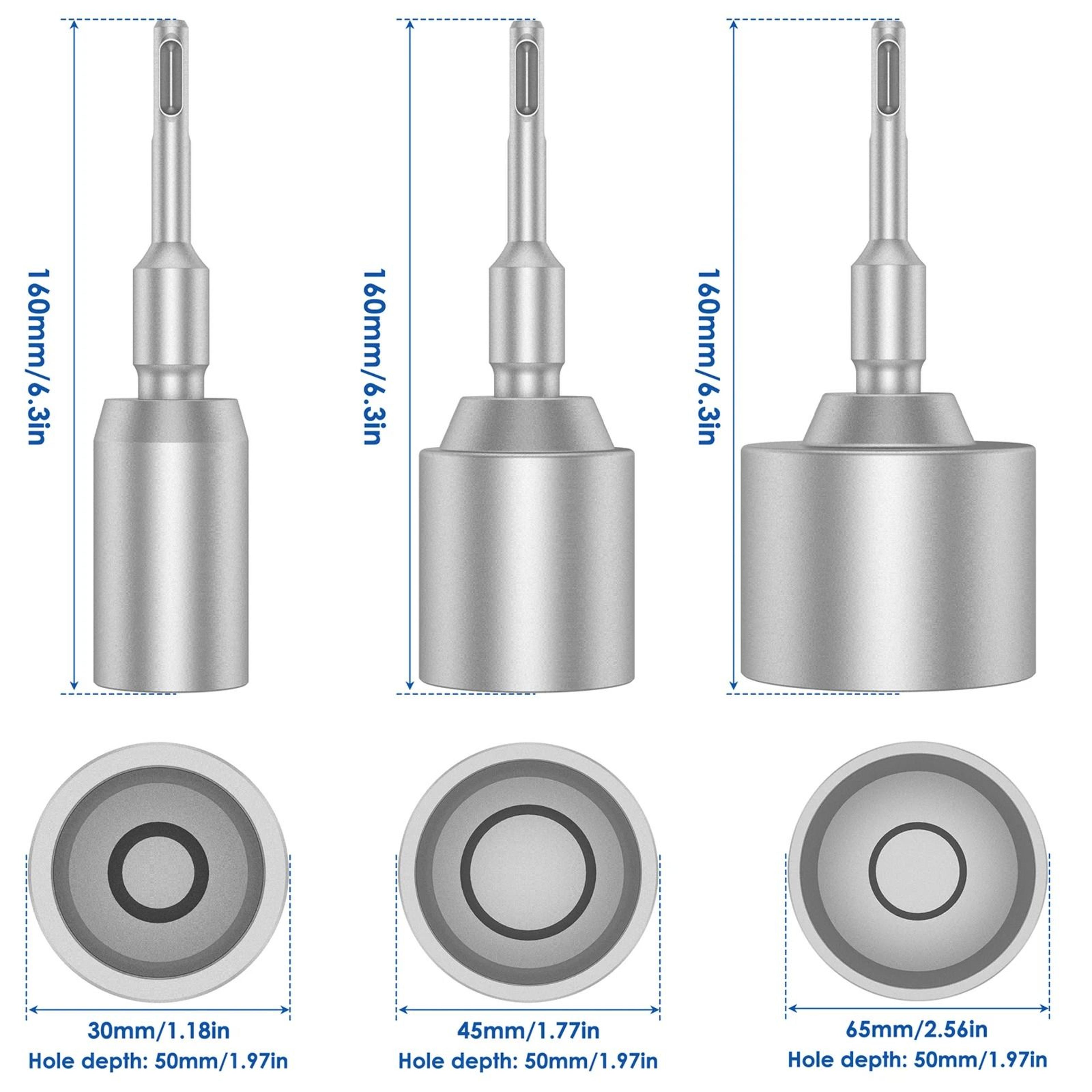 SDSPlus HeavyDuty Steel Ground Rod Driver Drill Bit 6