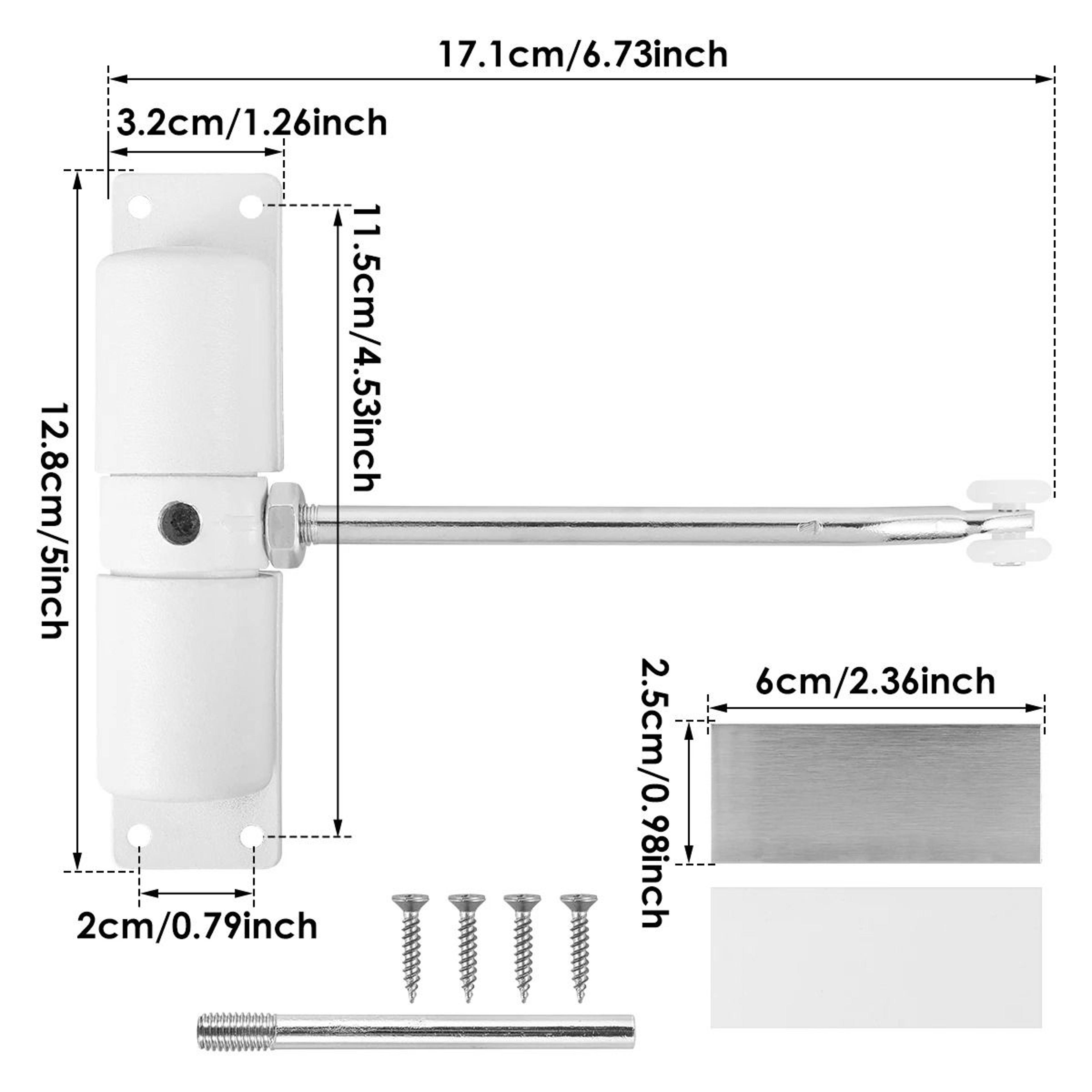 HeavyDuty Adjustable Automatic Spring Door Closer 6