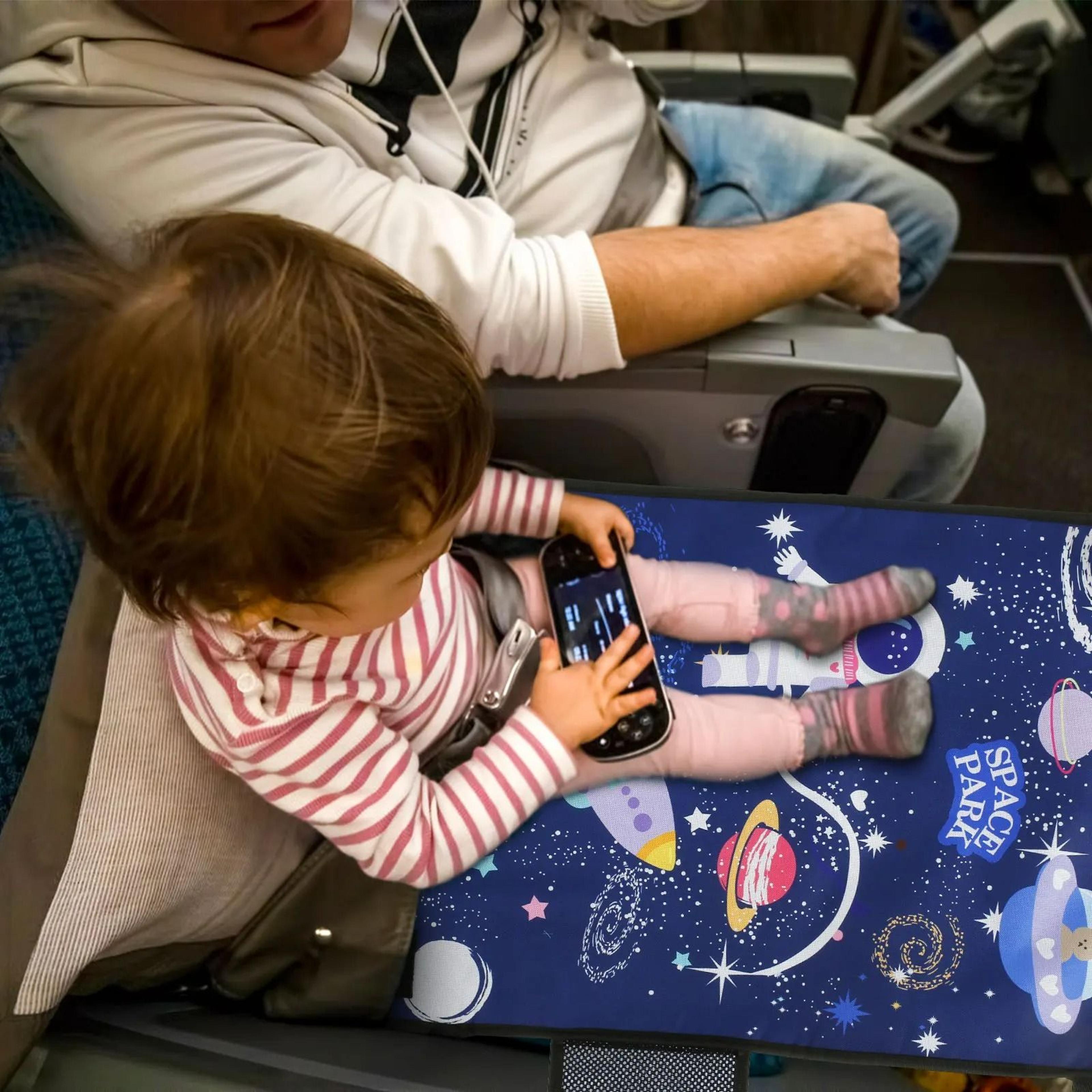Portable Kids Airplane Seat Extender  Breathable Travel Foot Hammock 4