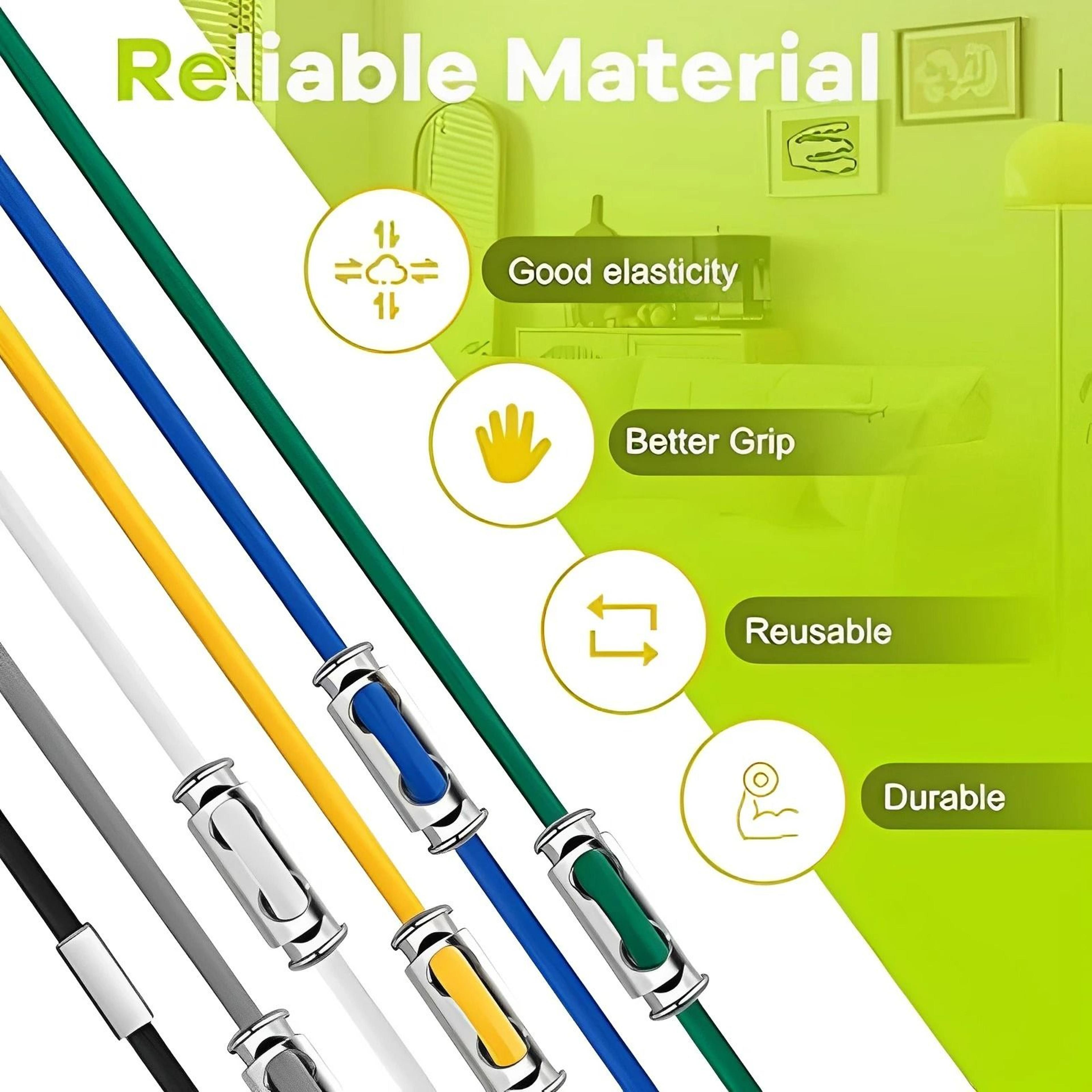 6Piece Adjustable Elastic Rubber Trash Can Bands 4