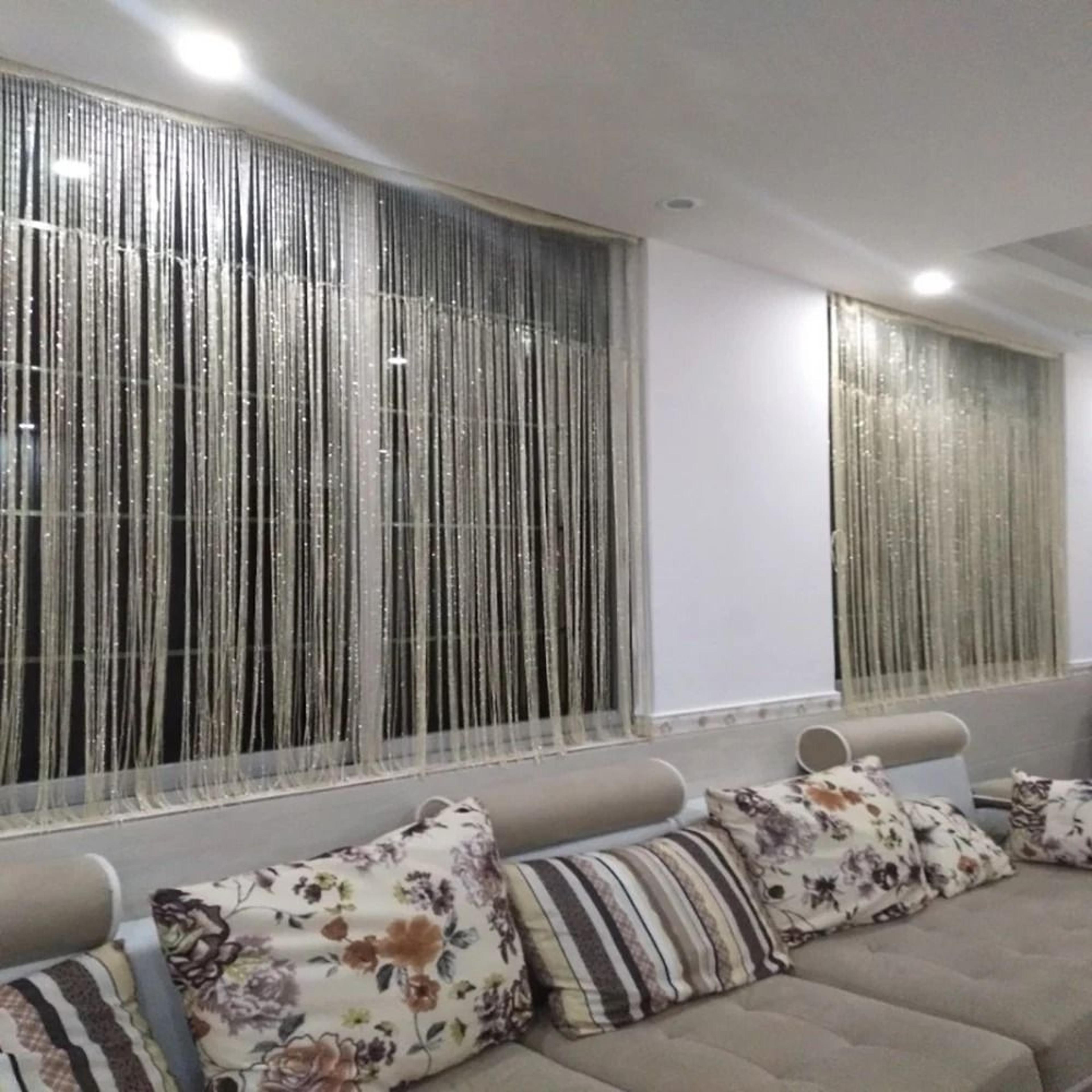 Shiny Tassel Line Door String Curtain  Window Room Divider 4