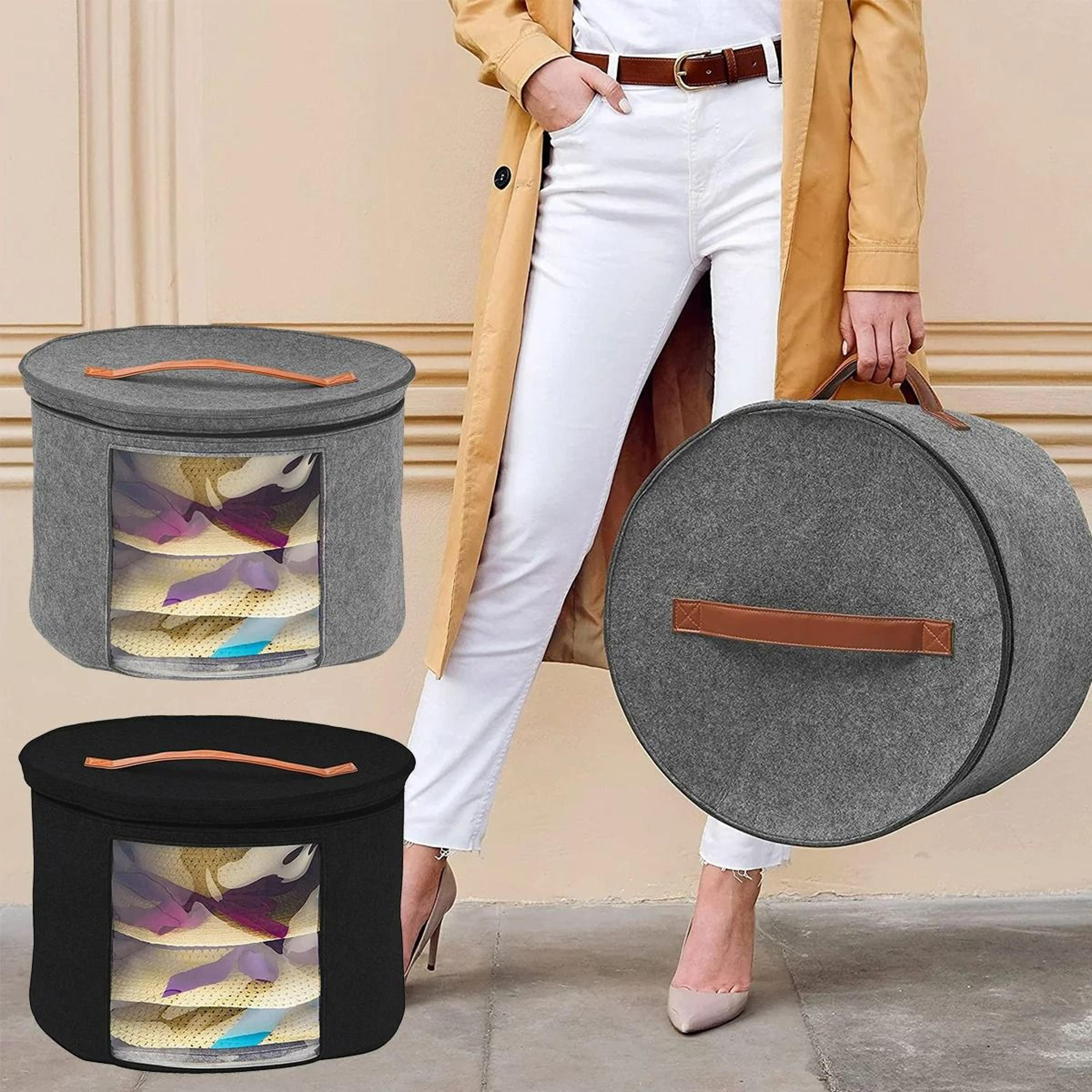 Large Capacity Felt Hat  Sundries Storage Bag 0