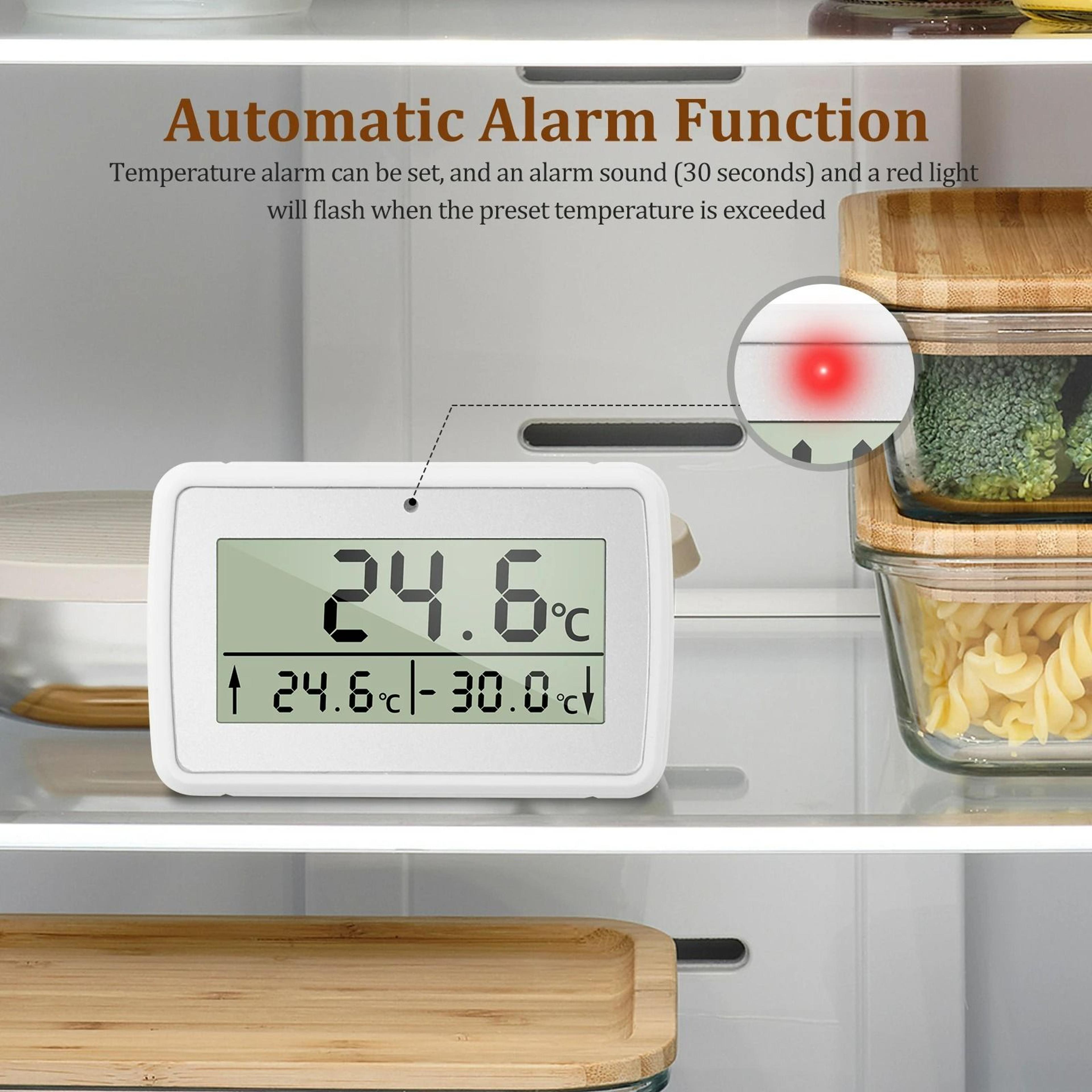 Digital Refrigerator Thermometer With LCD Display  Alarm 3