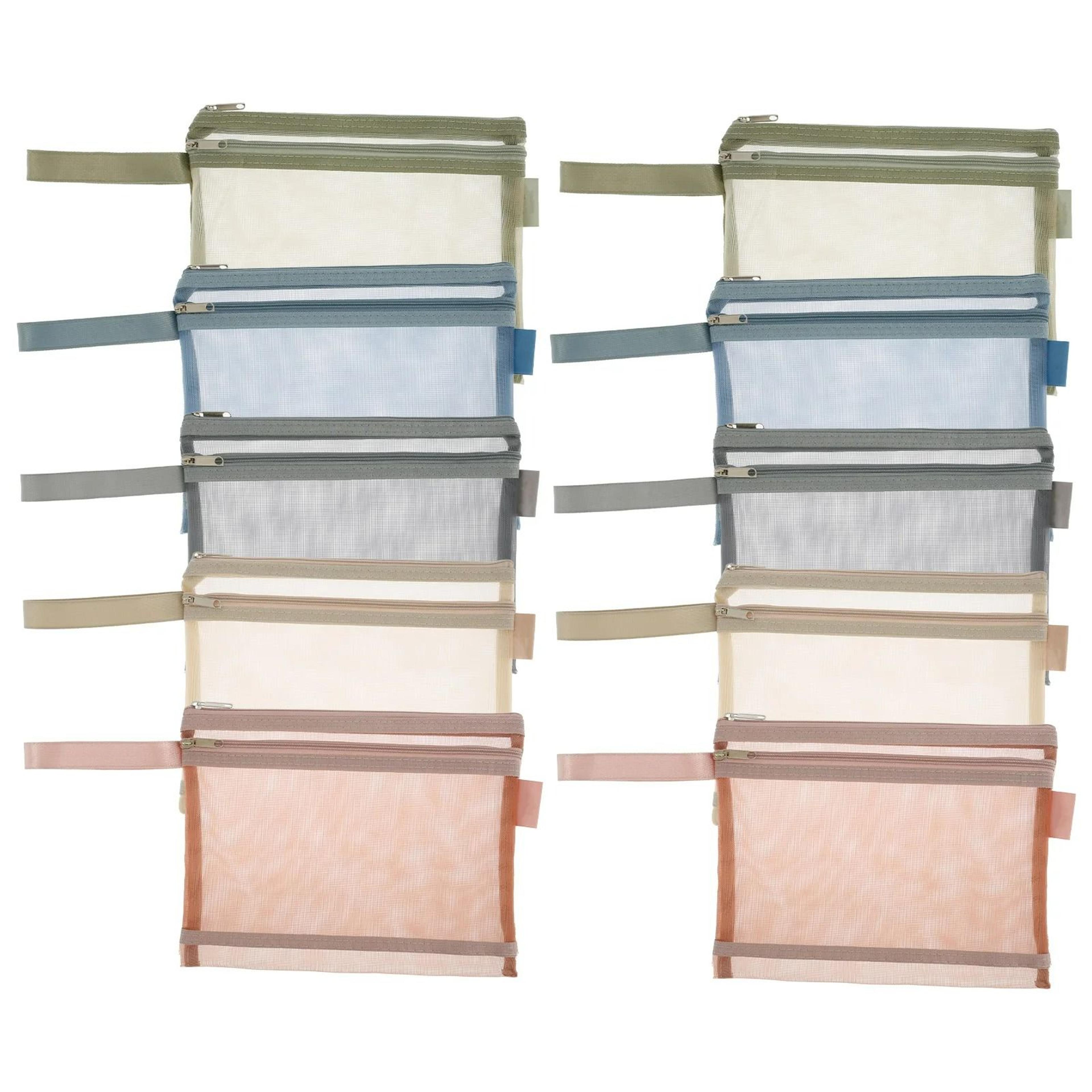 10Piece Double Layer Mesh Zipper File Pouch Set 5