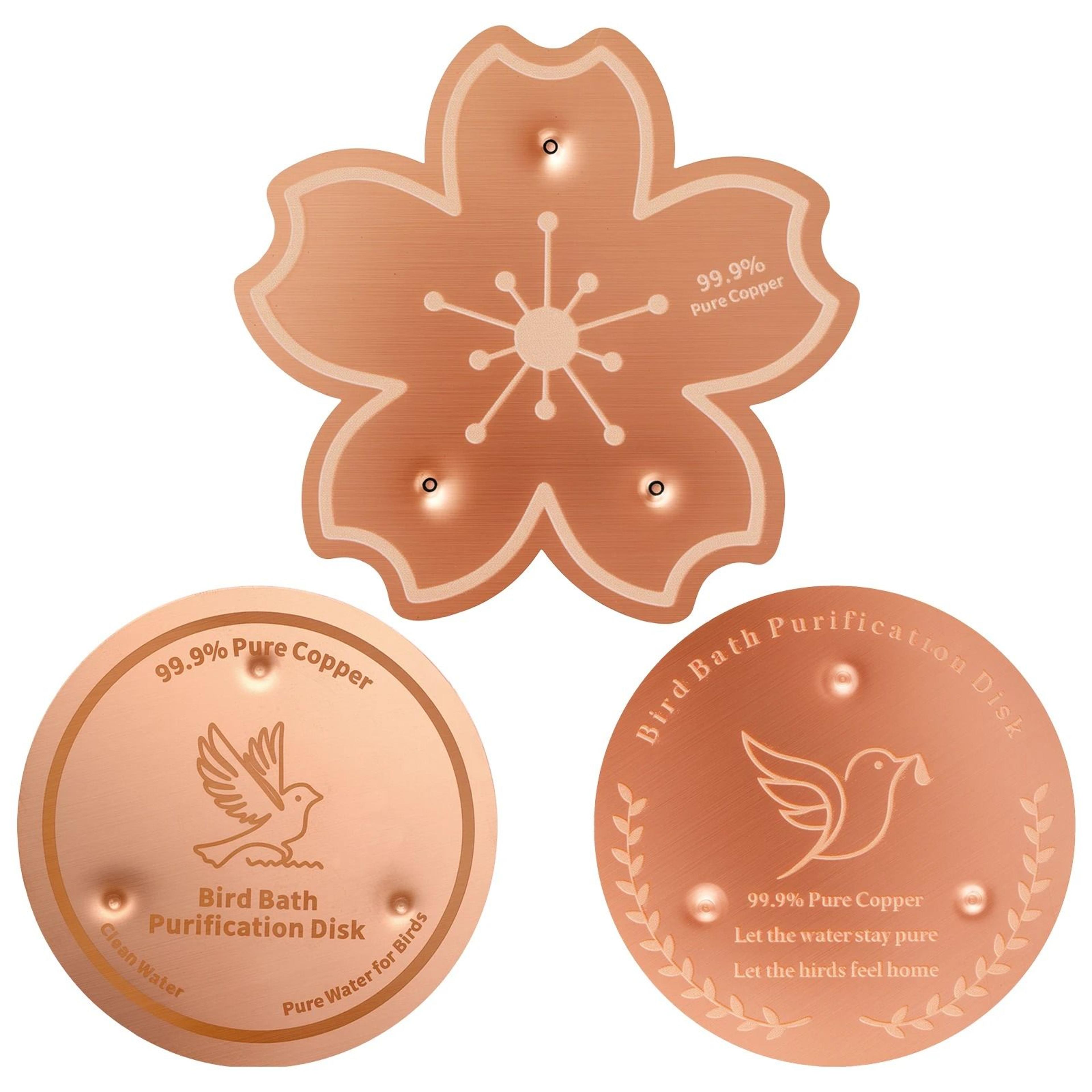 23Piece Copper Bird Bath Purification Disks 7