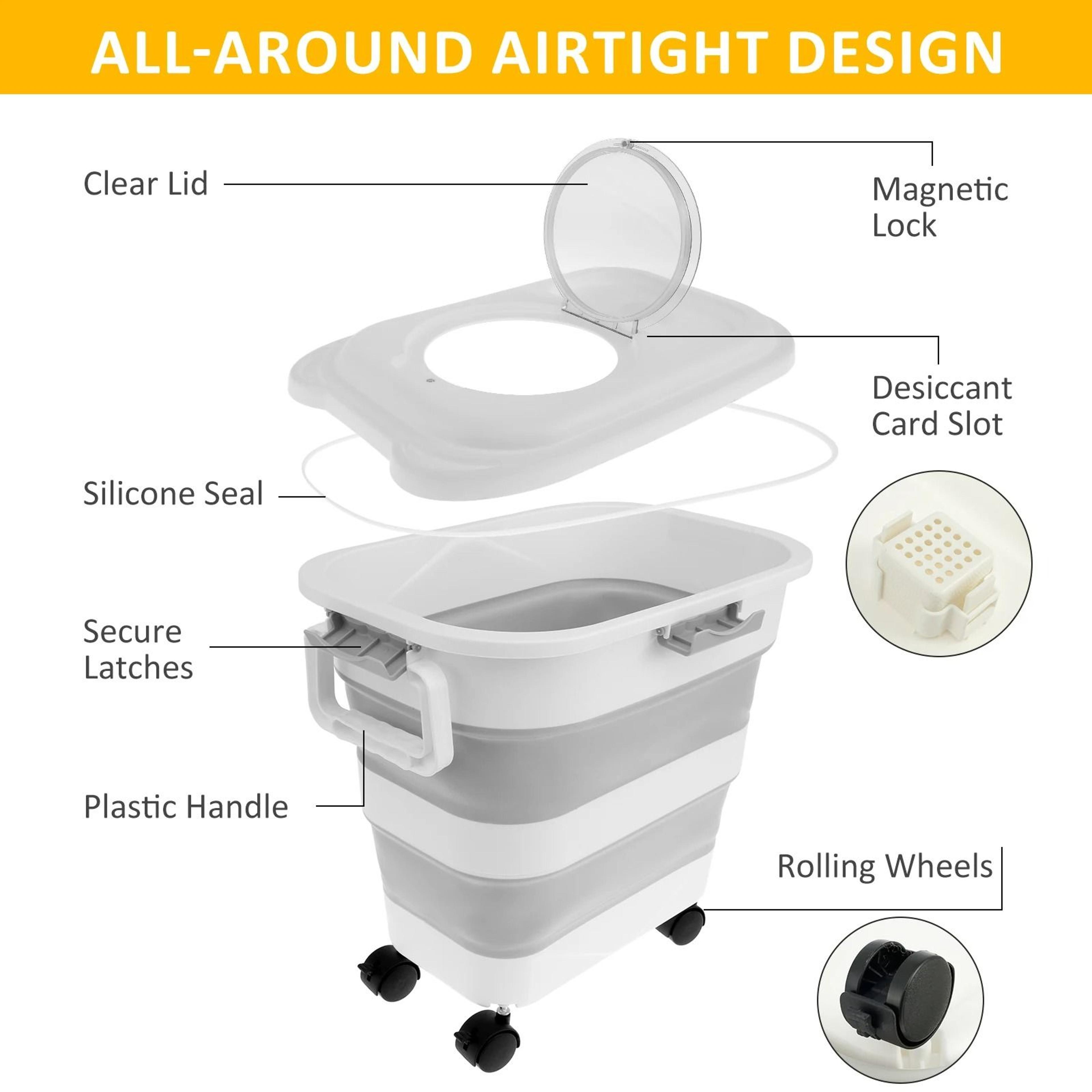 Collapsible Airtight Pet Food Storage Container 3