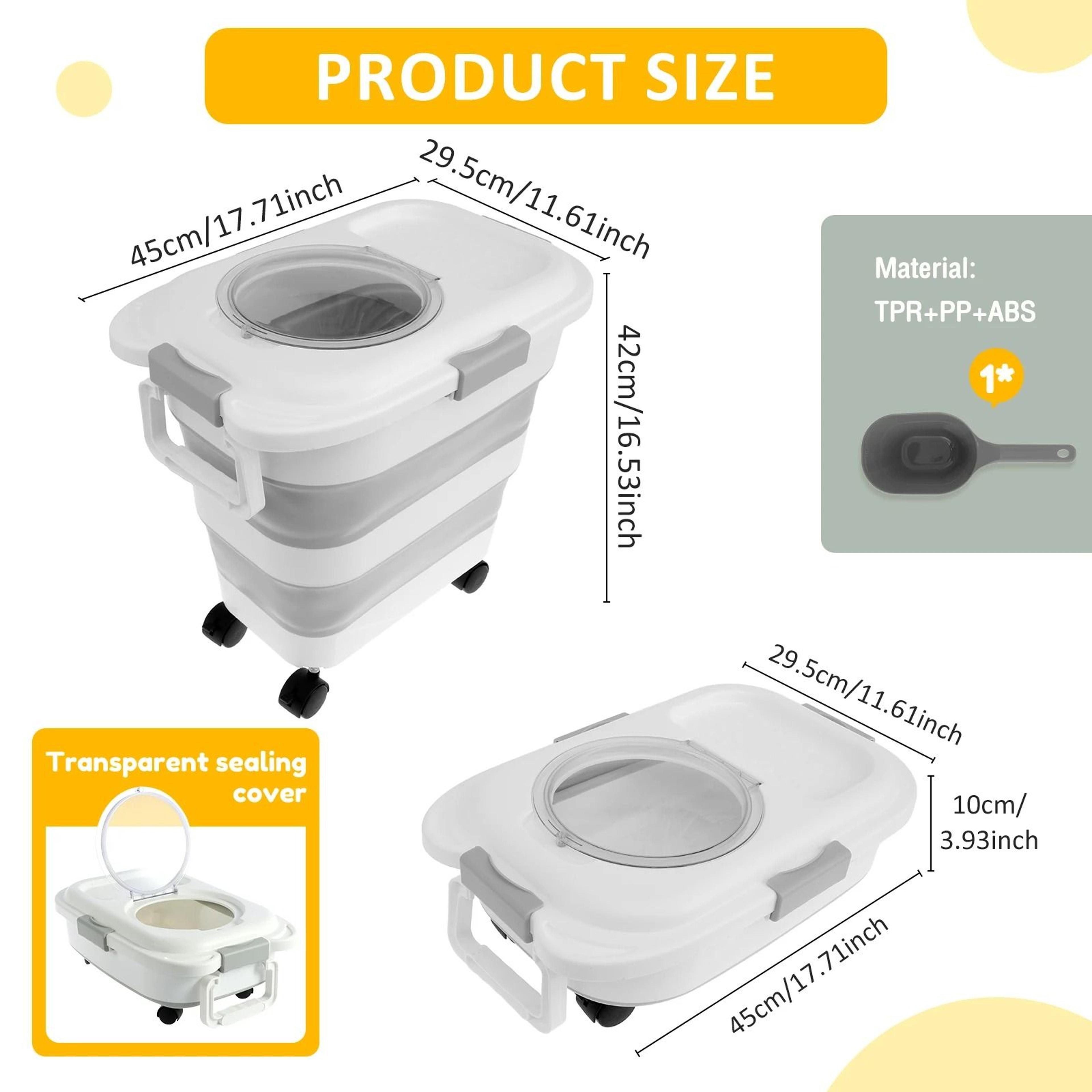 Collapsible Airtight Pet Food Storage Container 6