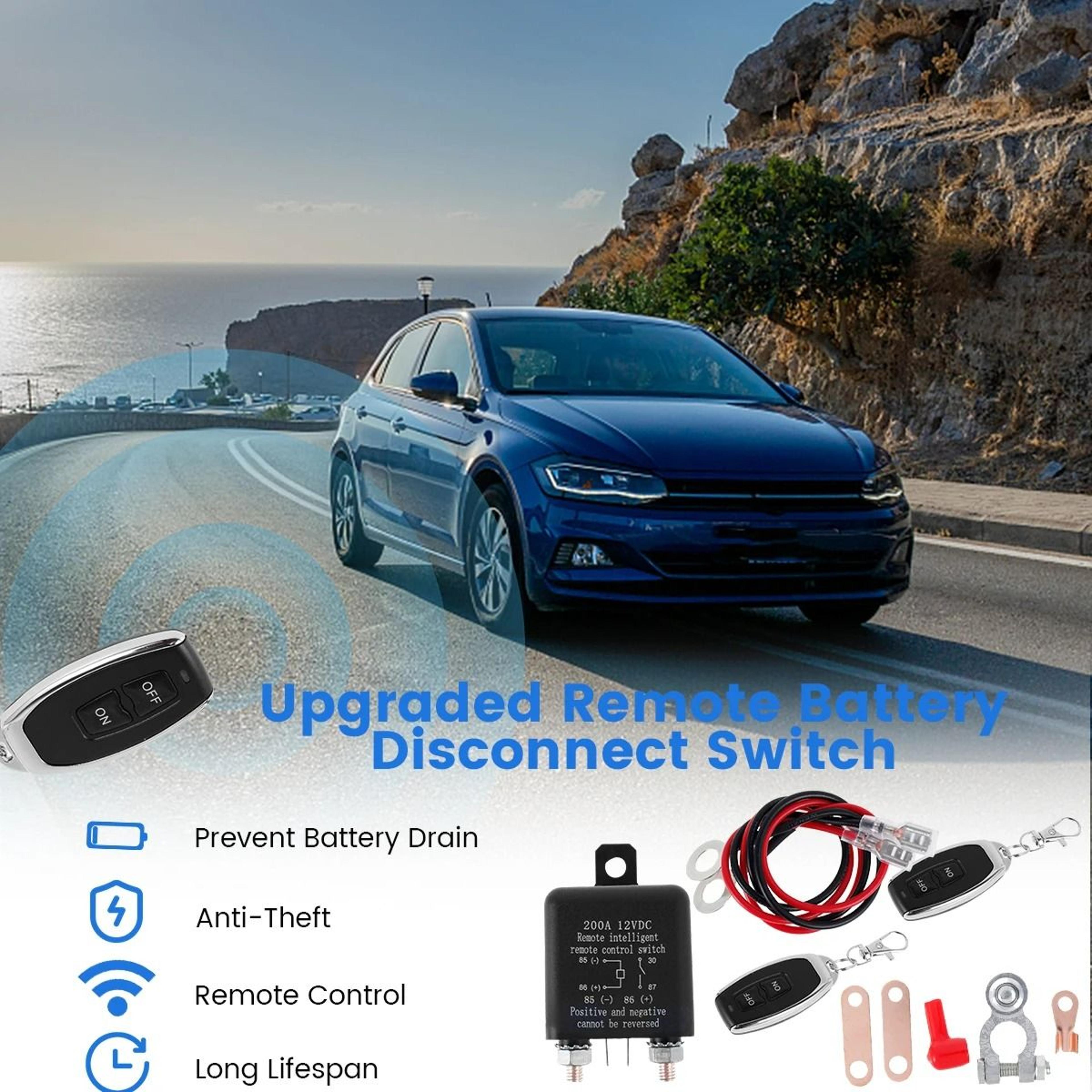 12V Remote Car Battery Disconnect Switch Relay With Dual Controls 3