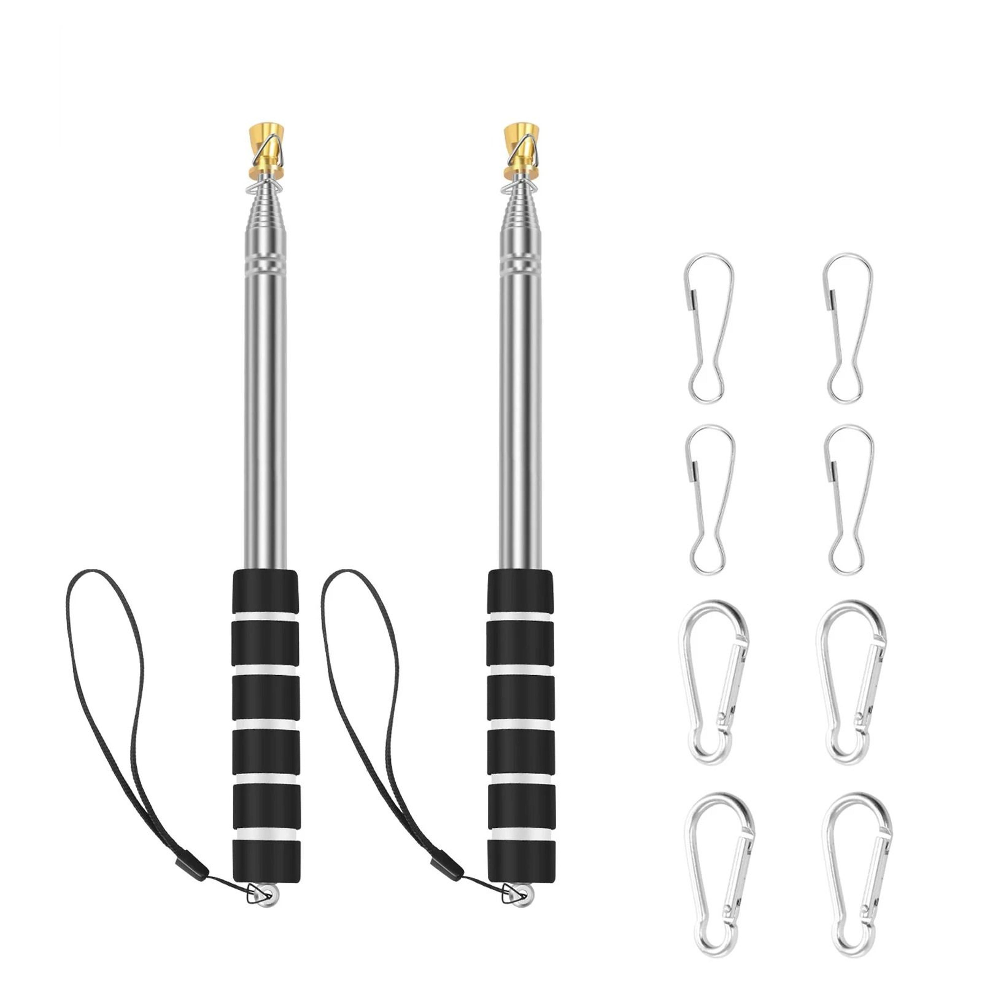 2Piece Telescopic Stainless Steel Handheld Flagpole  Pointer Set 6