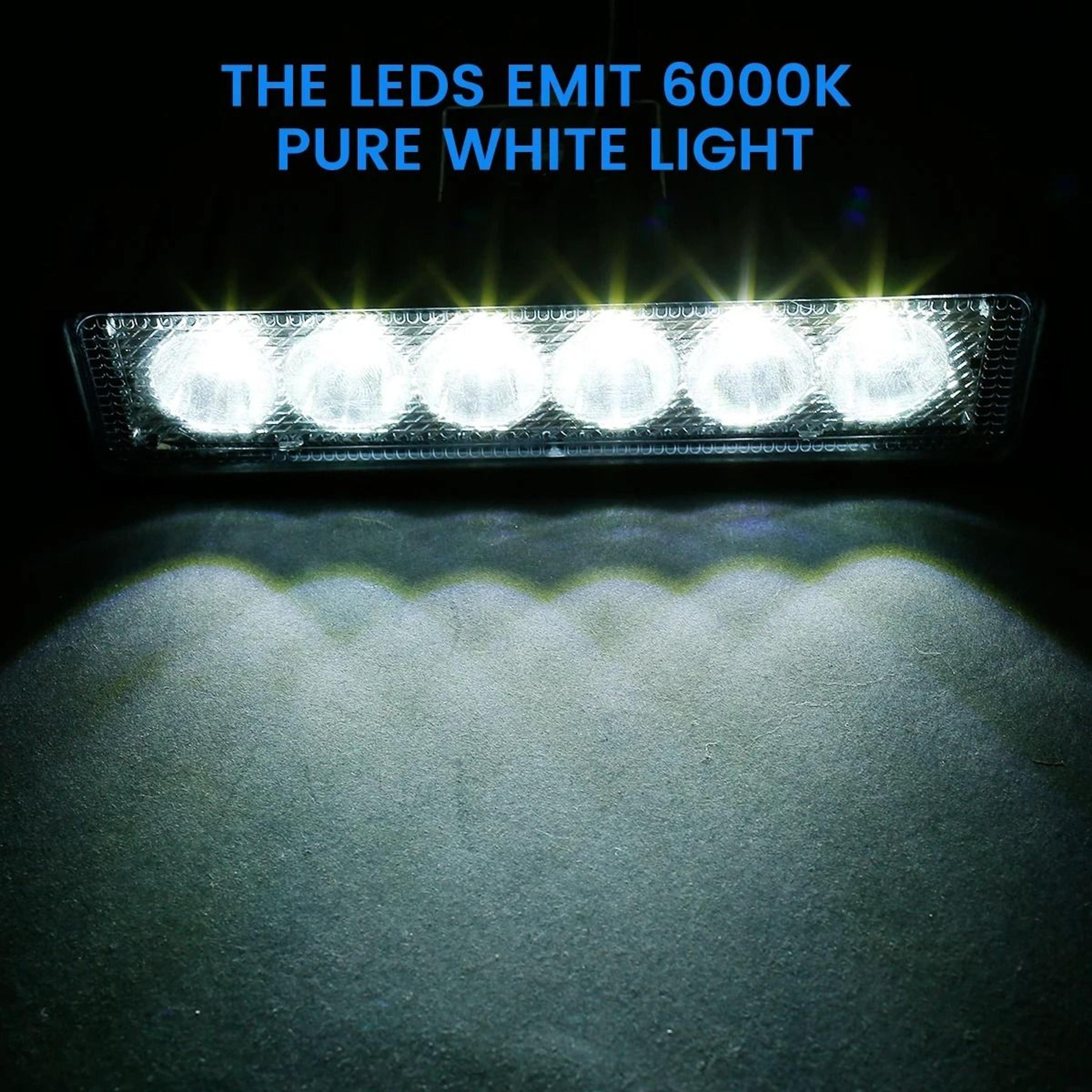 Super Bright 12V 18W 6000K OffRoad LED Light Bar  Work Light 2
