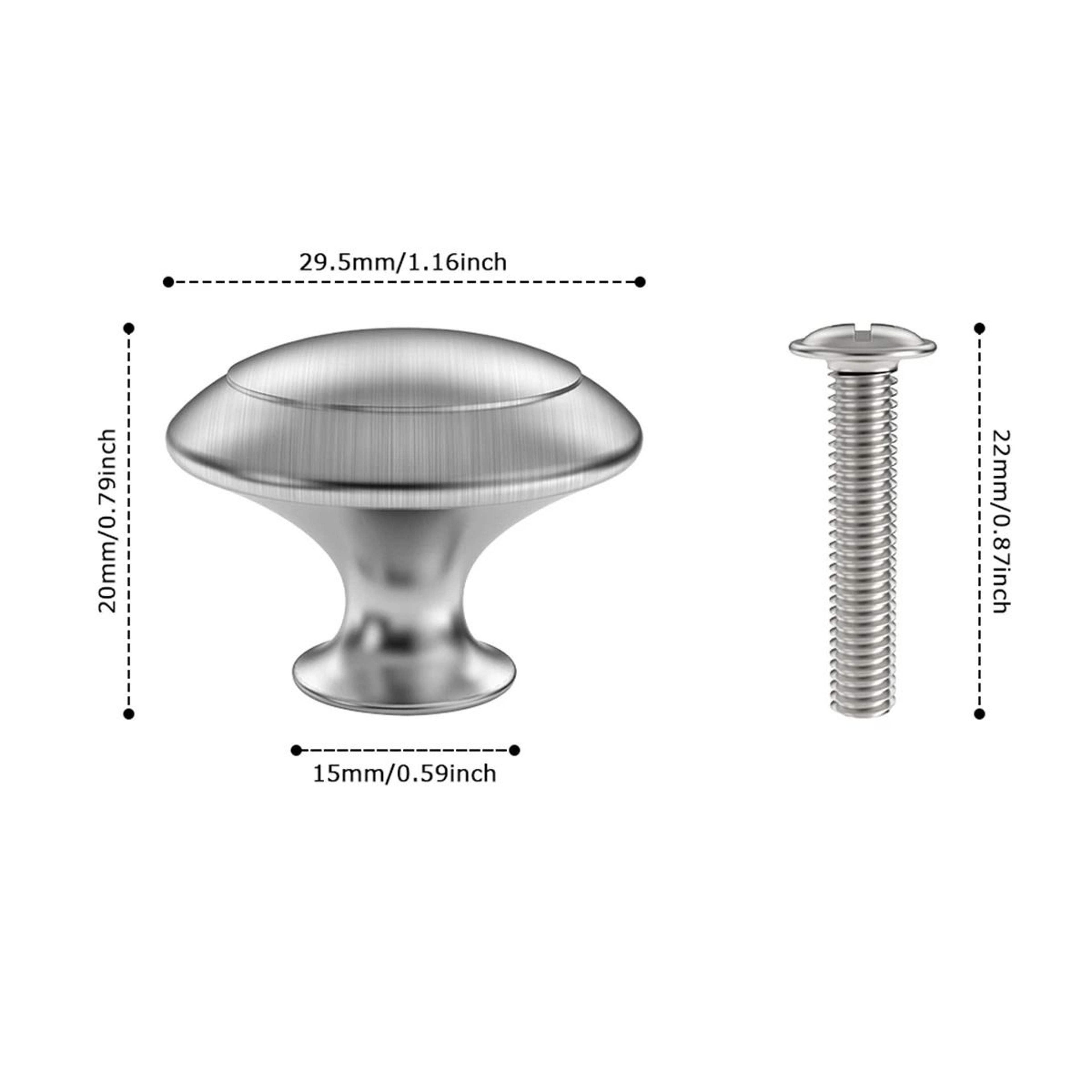 25Pack Stainless Steel Round Cabinet Knobs  Drawer Pulls 9