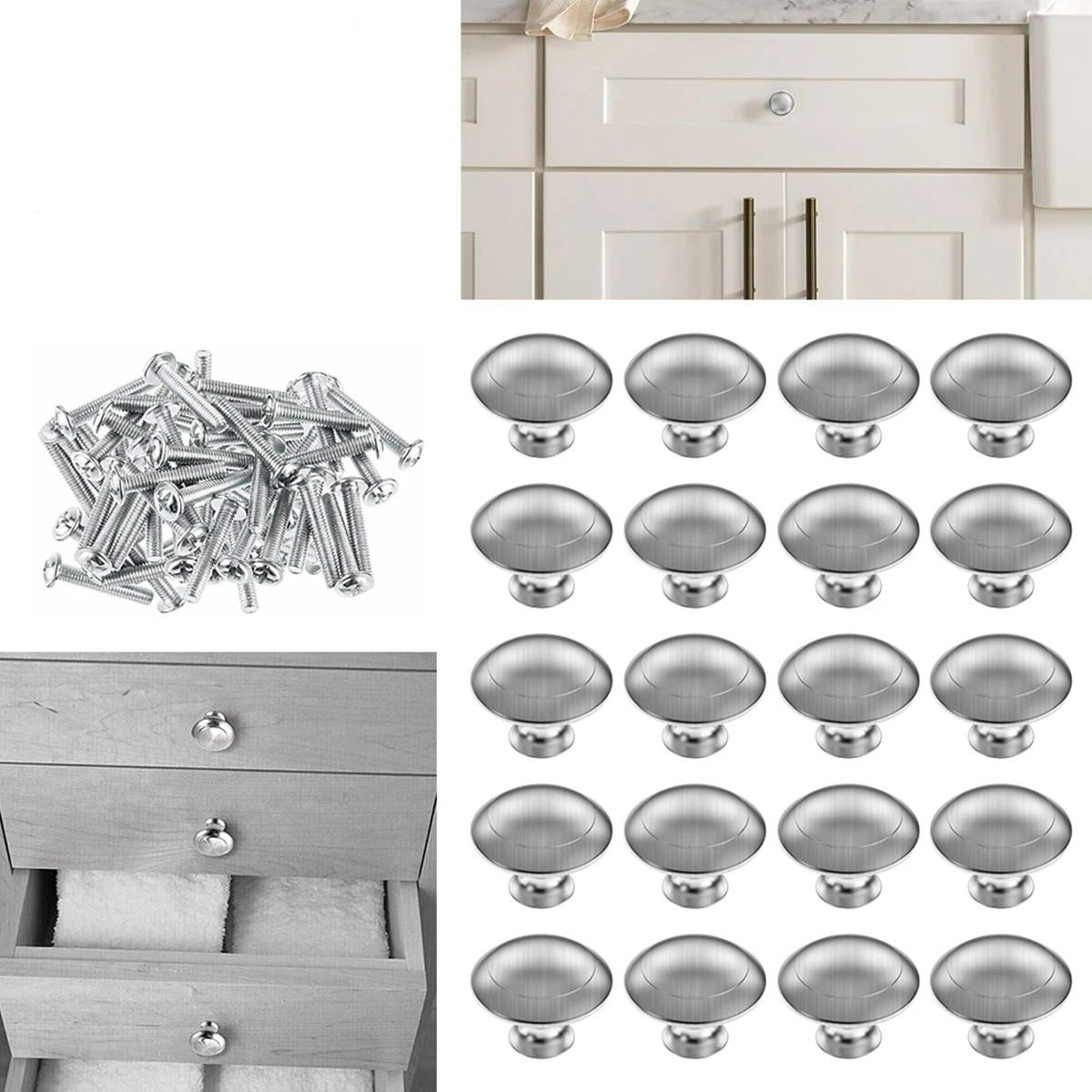 25Pack Stainless Steel Round Cabinet Knobs  Drawer Pulls 0