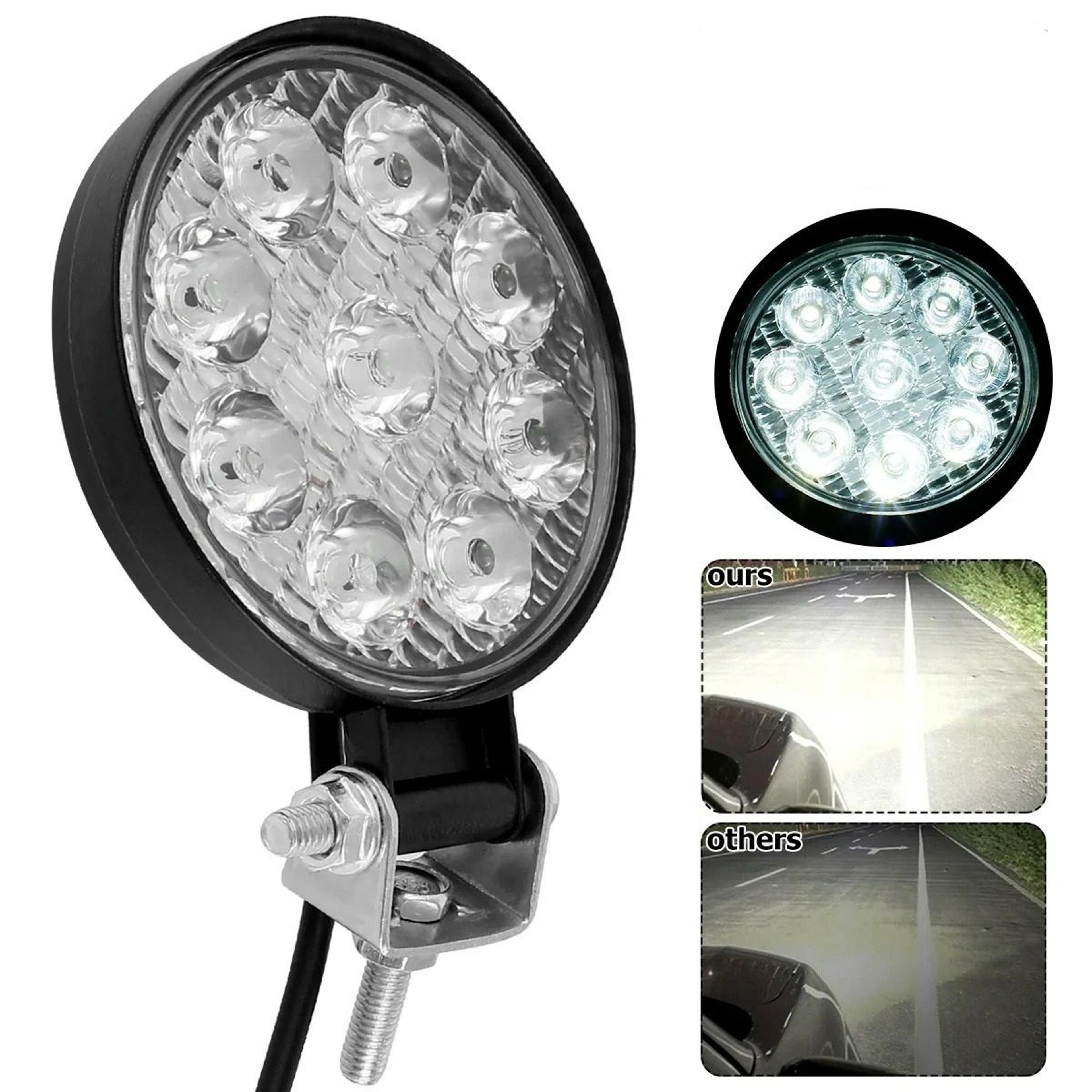 2Pack 480W 6000K Round OffRoad LED Work Lights 5000LM 0