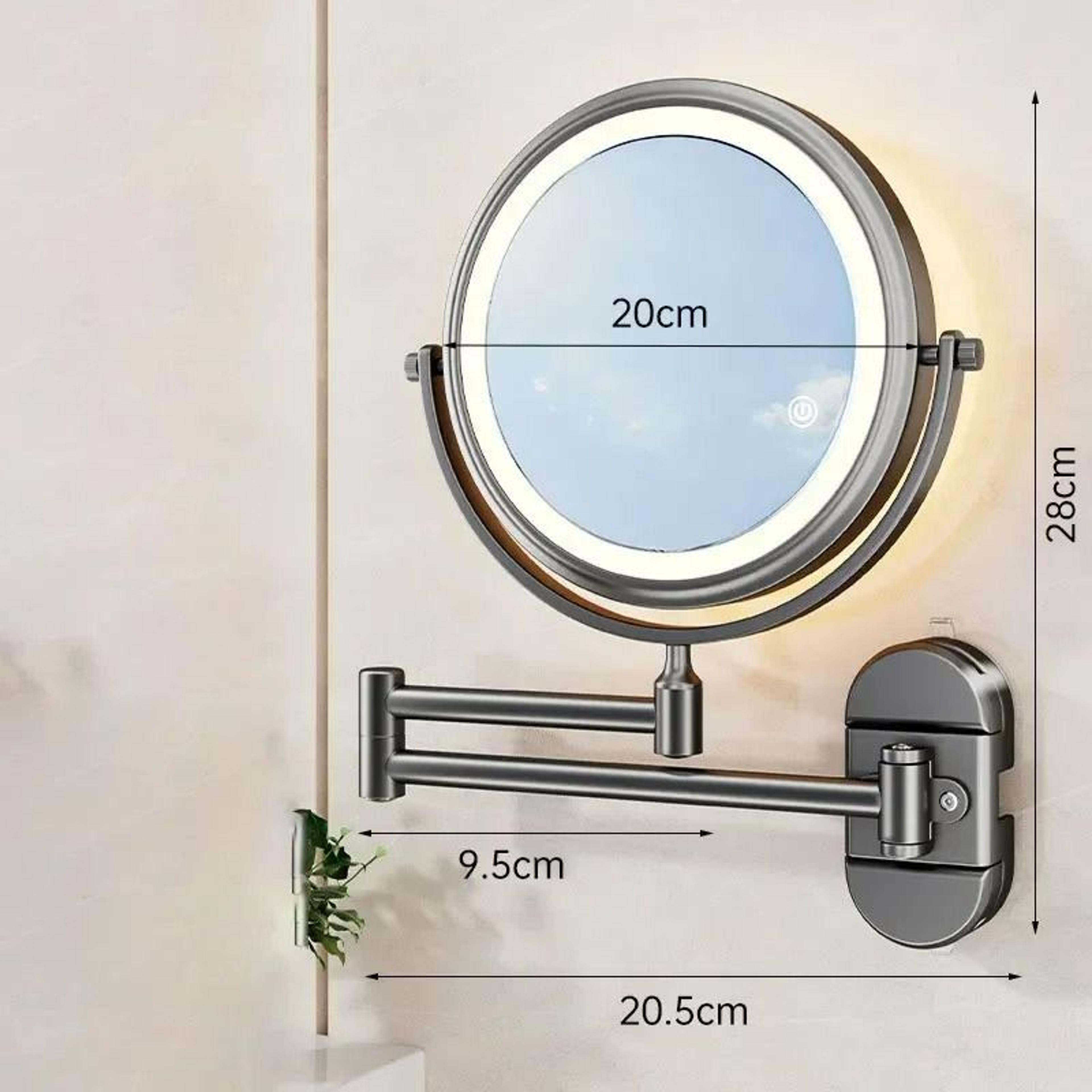 Telescopic Folding WallMounted Suction Cup Makeup Mirror 5