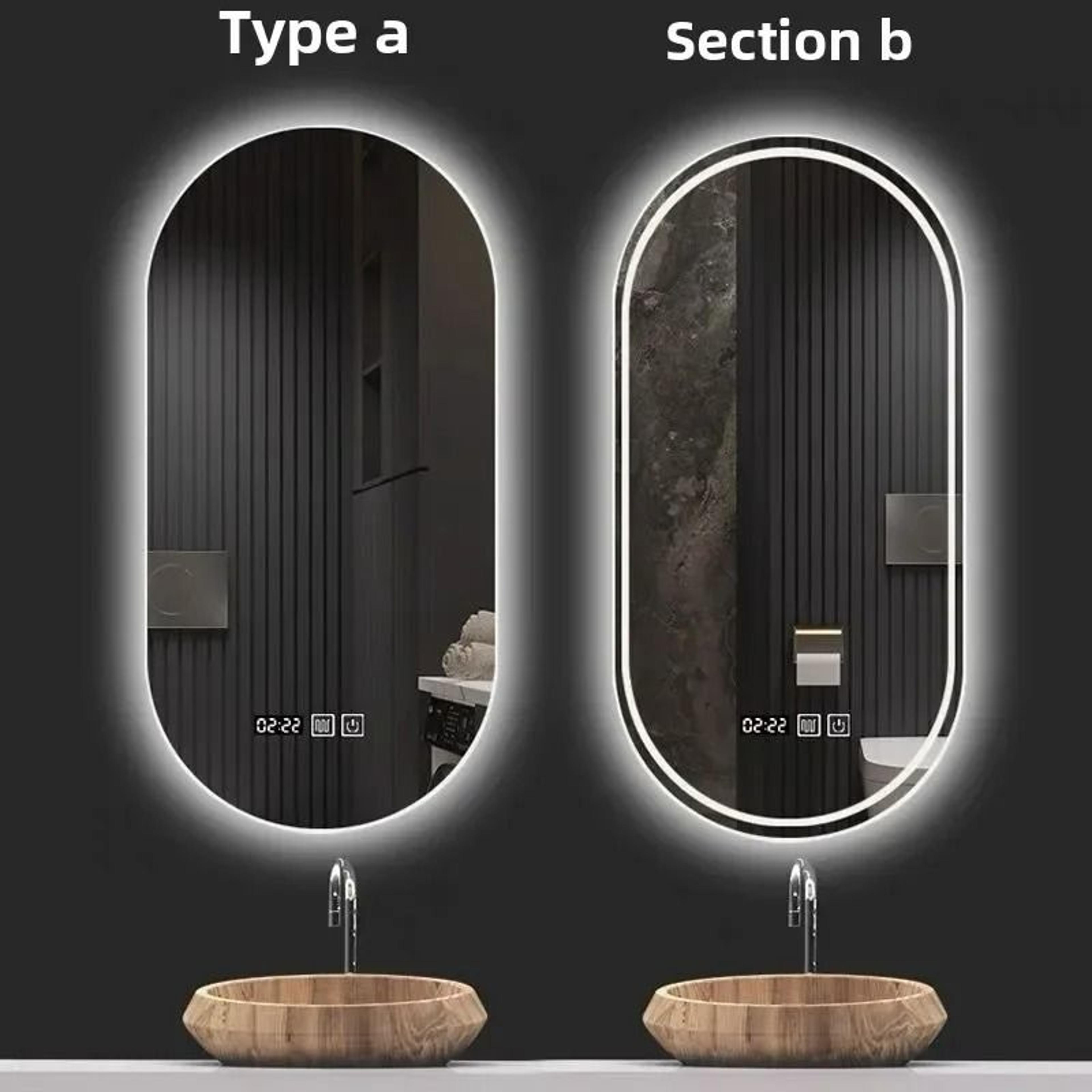 Oval Smart LED Bathroom Vanity Mirror With Defogger 0