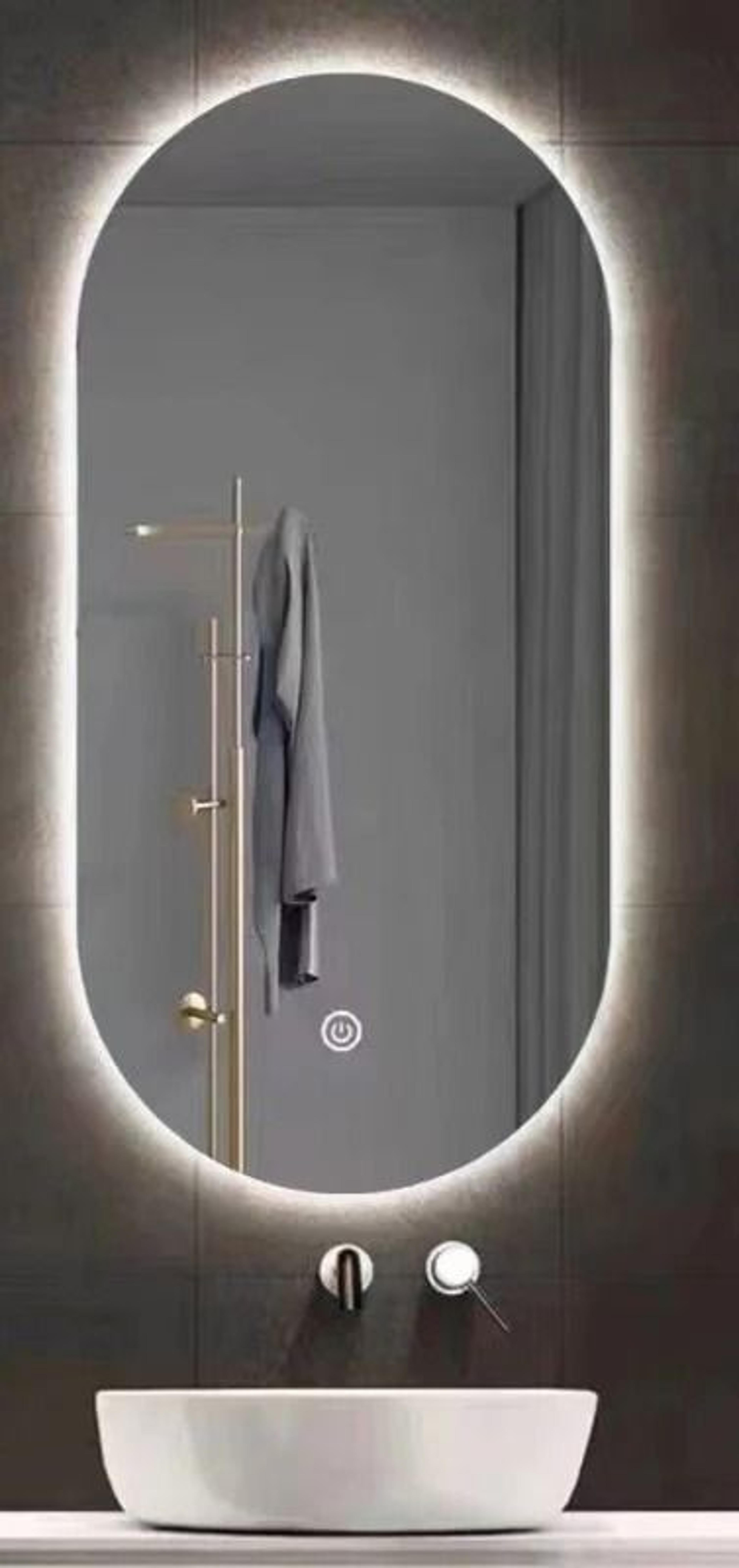 Oval Smart LED Bathroom Vanity Mirror With Defogger 9