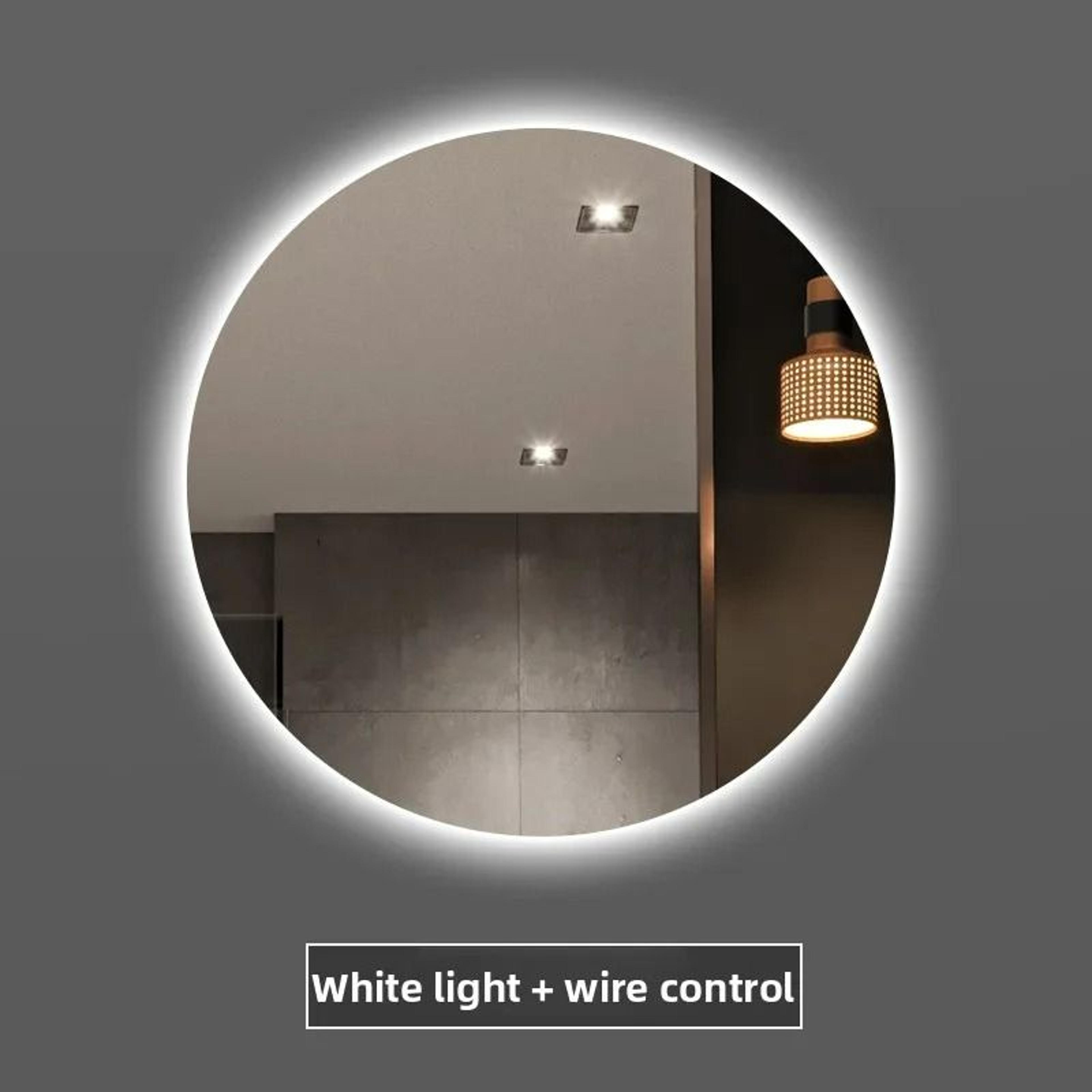 Round Smart LED Backlit Bathroom Mirror 7
