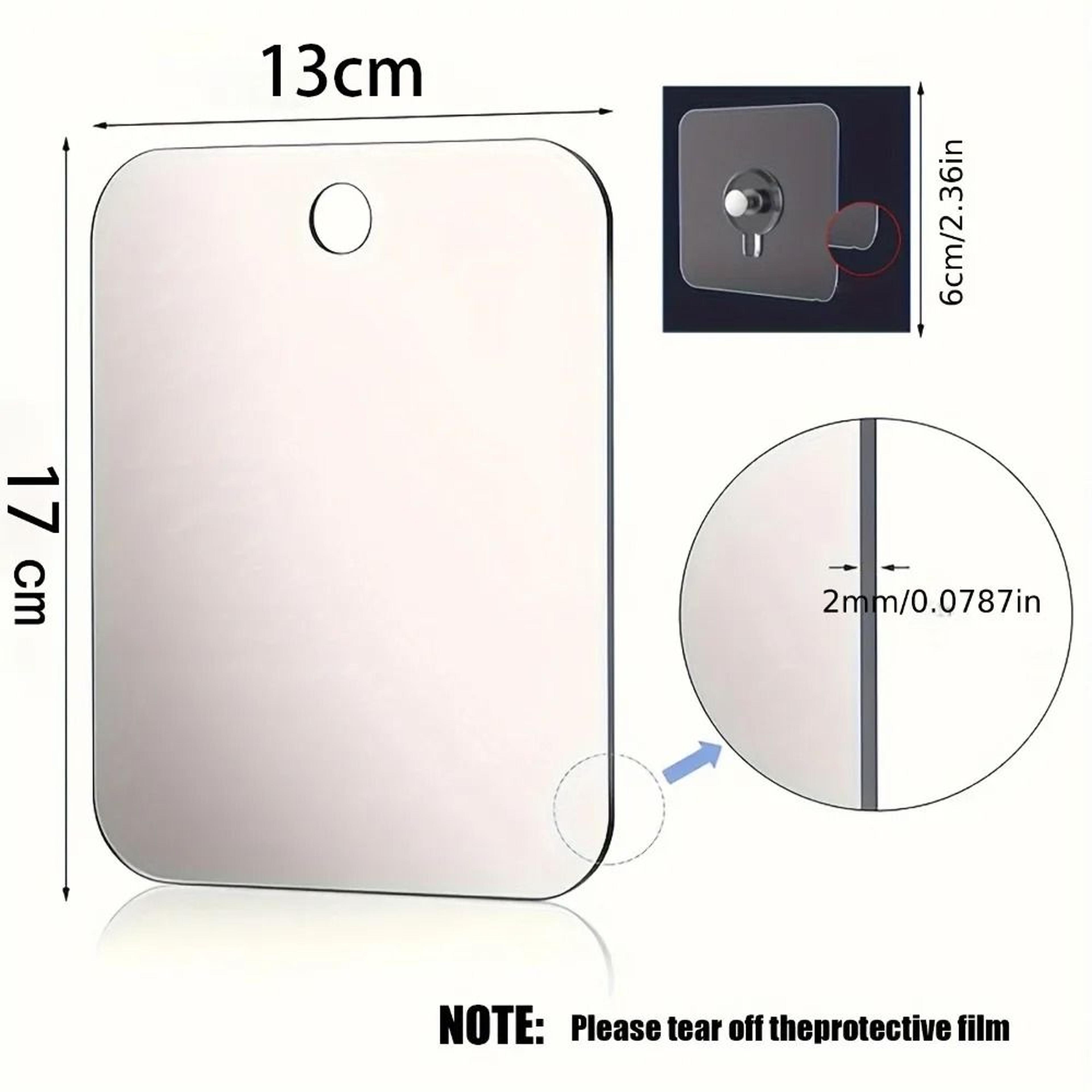 Acrylic Fogless Shower Mirror With Wall Hook 6