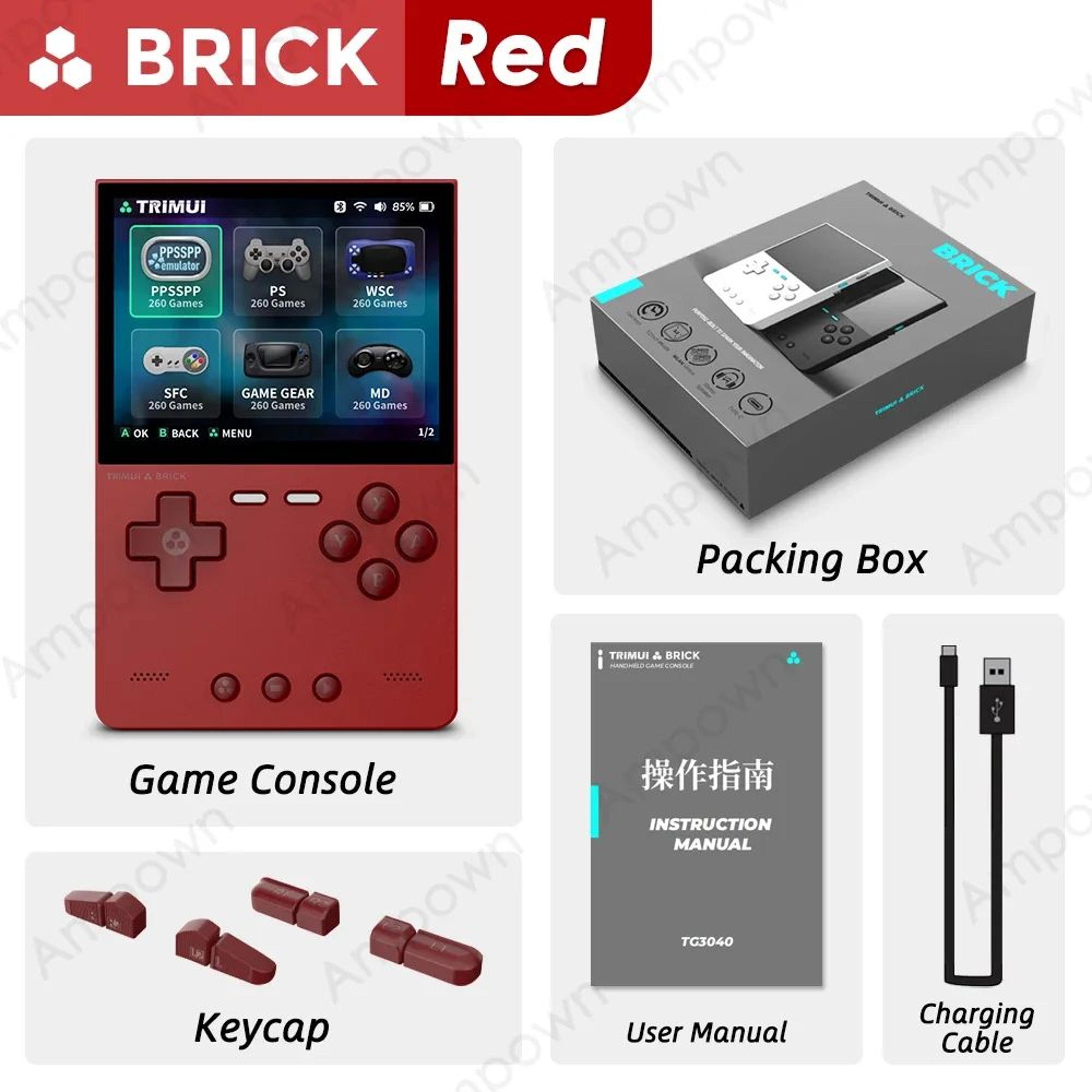 Trimui Brick Handheld Gaming Console With HD IPS Display Portable Retro Game Console 8