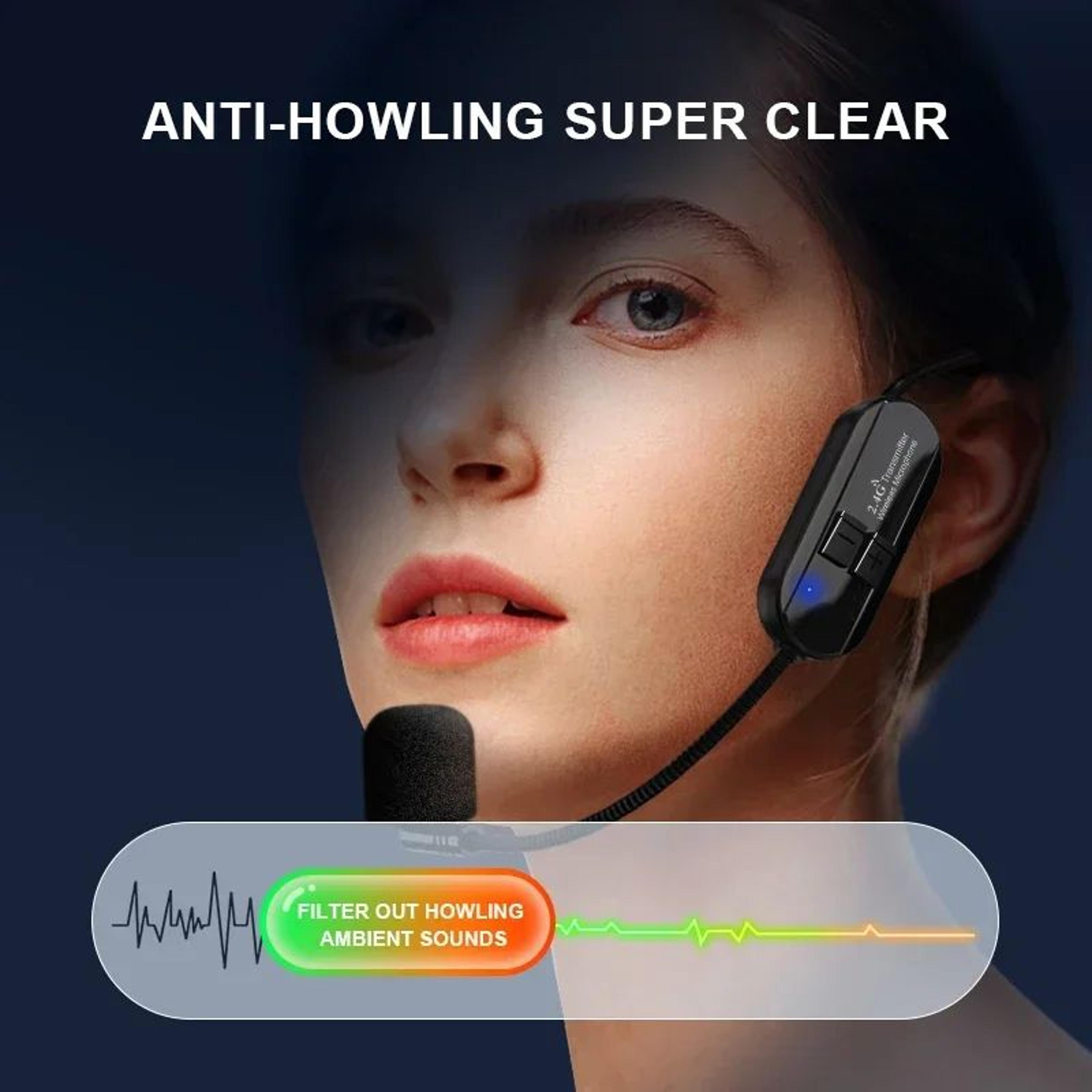 Wireless Microphone Headset And Handheld 2 In 1 Rechargeable Mic System With Receiver 1