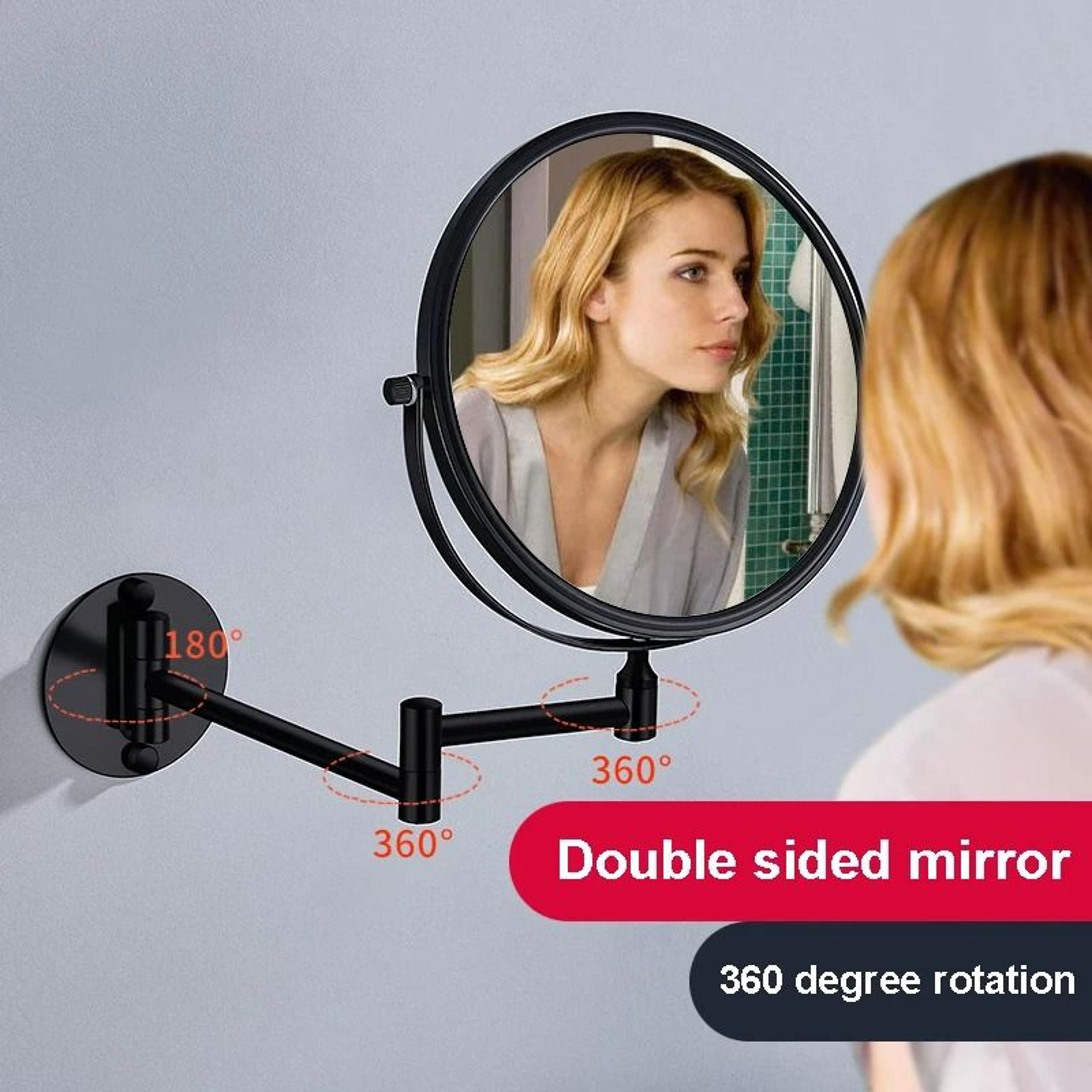 DualSided Rotating WallMounted Vanity Mirror With Extendable Arm 2