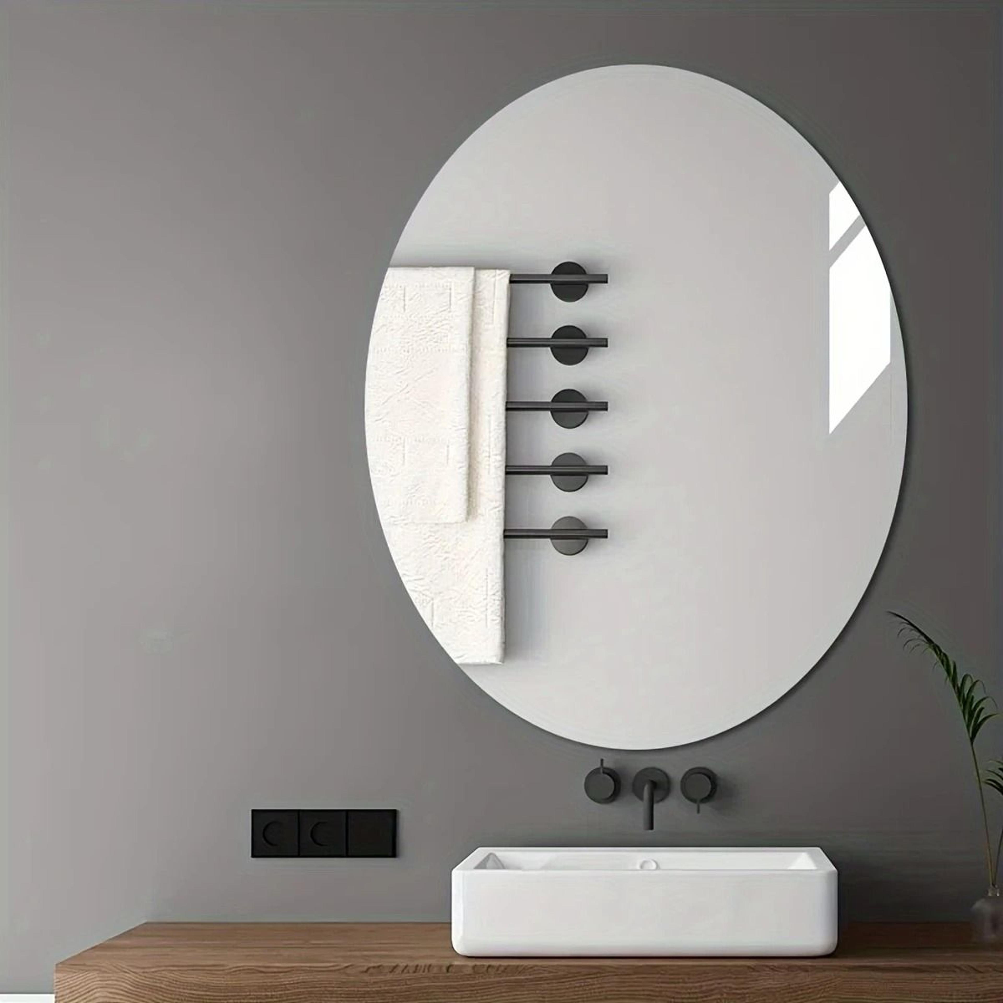 2D Irregular Oval SelfAdhesive Shatterproof Acrylic Wall Mirror 2