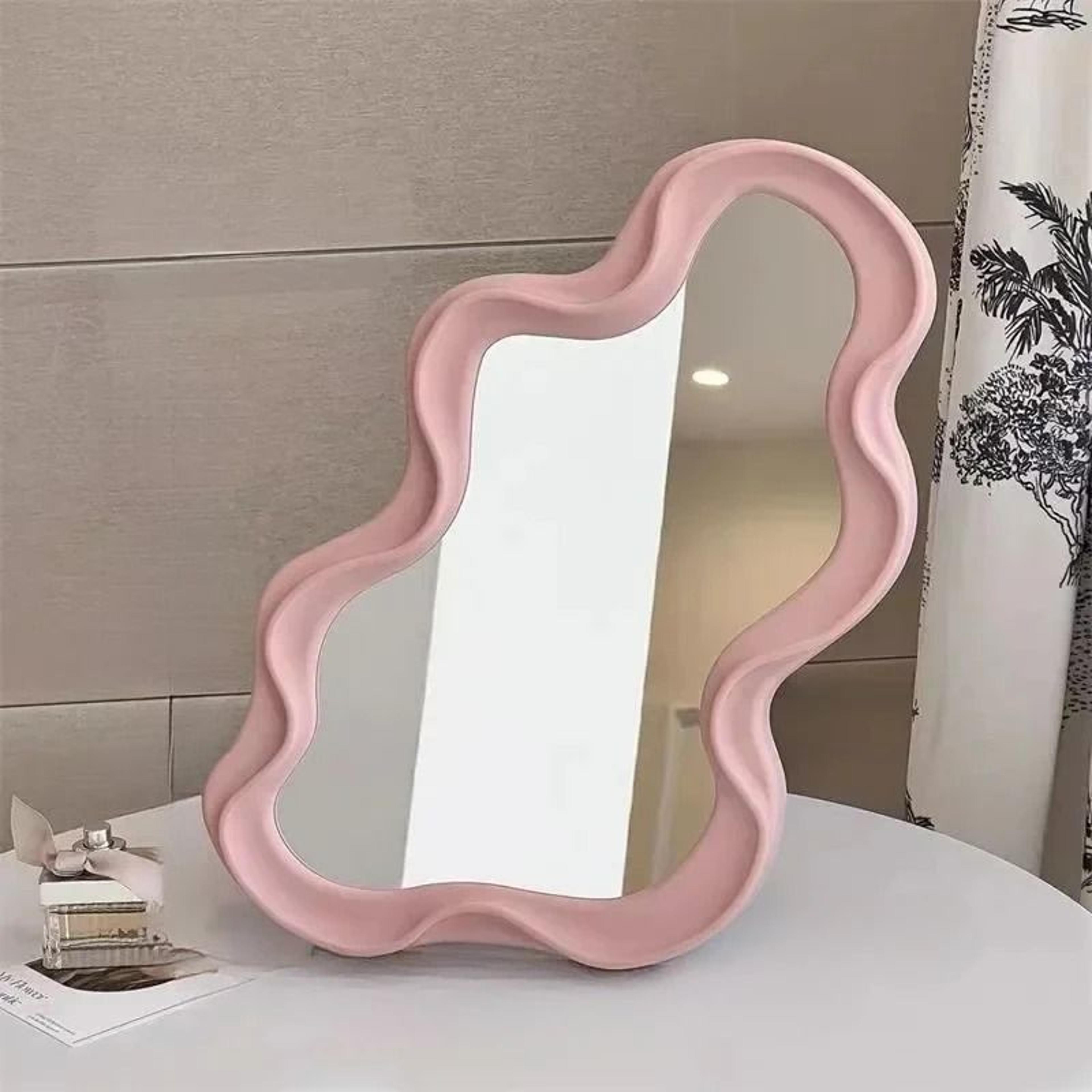 Irregular CloudShaped Waterproof Vanity Mirror WallMounted  Tabletop DualUse 3