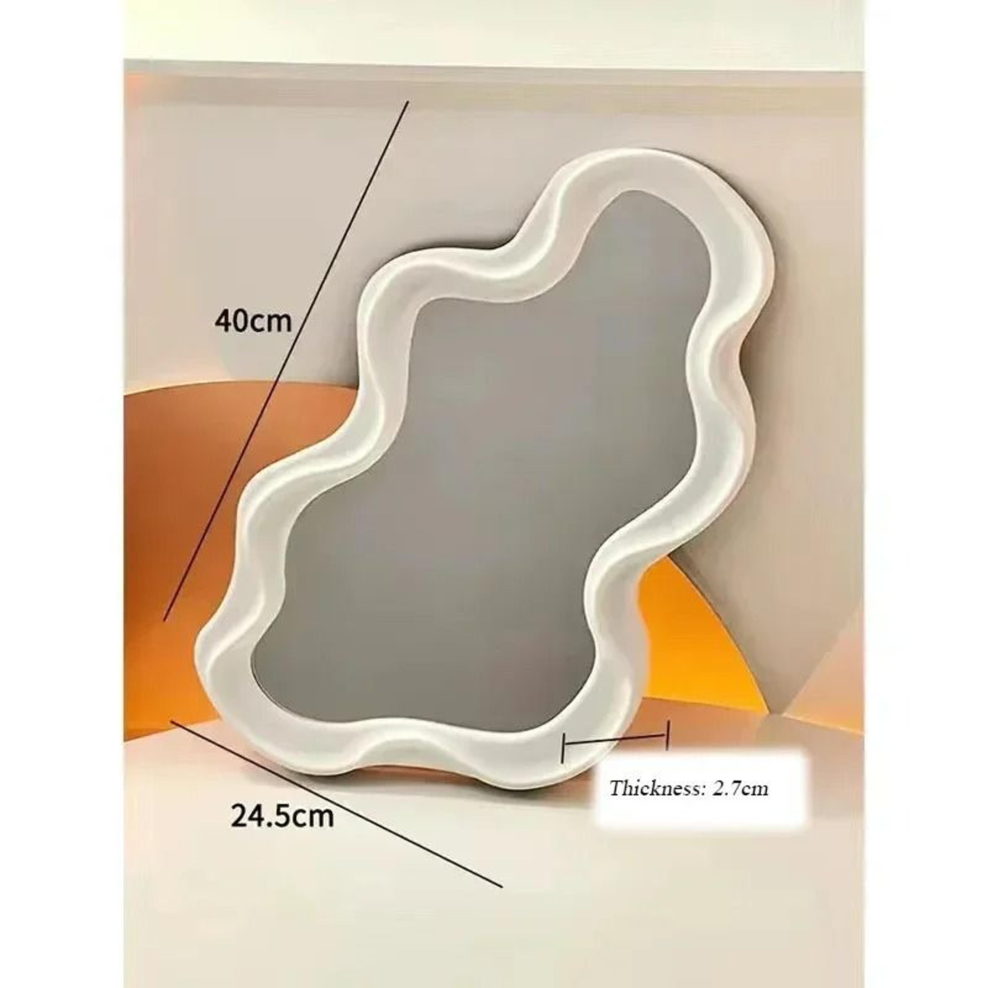 Irregular CloudShaped Waterproof Vanity Mirror WallMounted  Tabletop DualUse 7