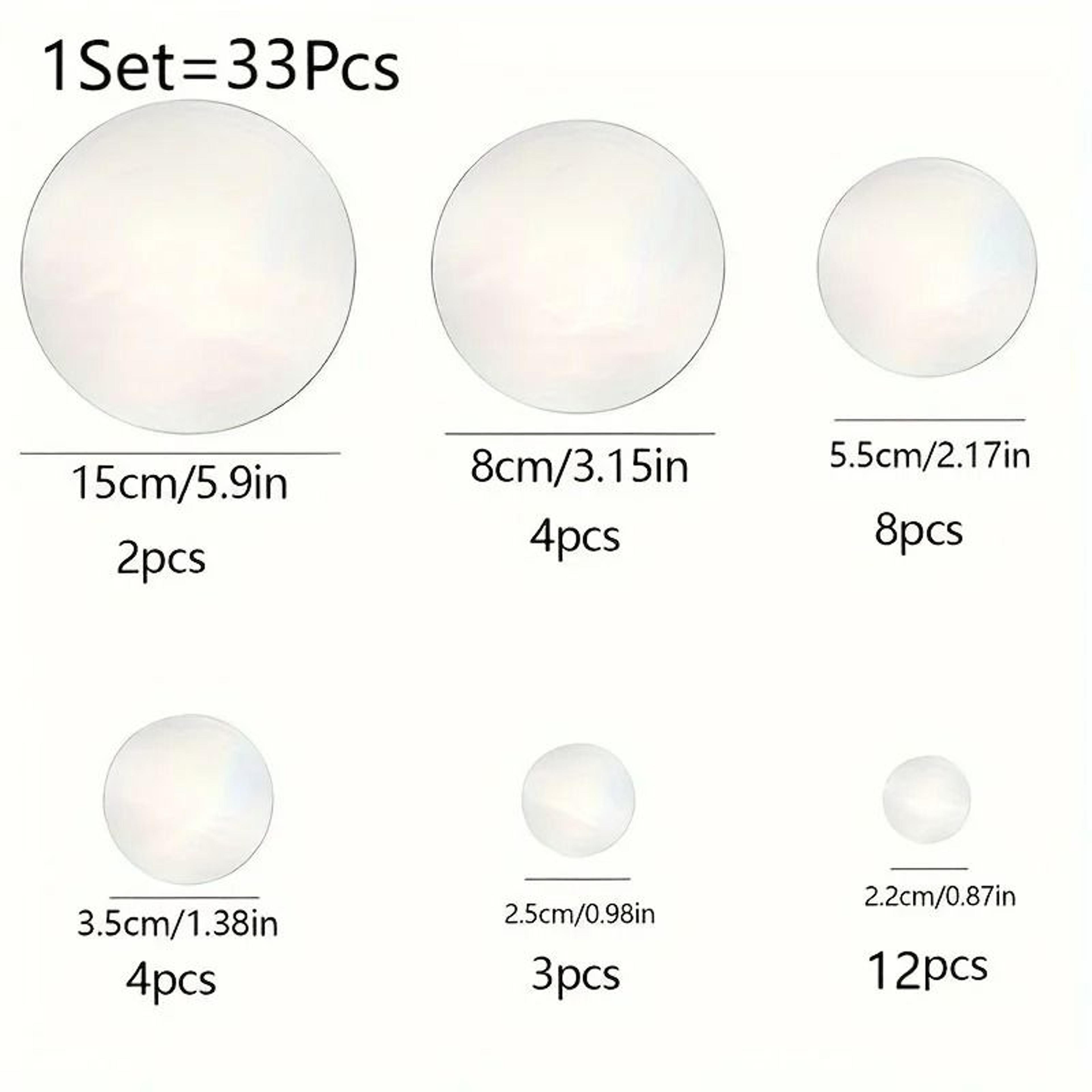 33Piece Round SelfAdhesive Acrylic Mirror Wall Decal Set 7