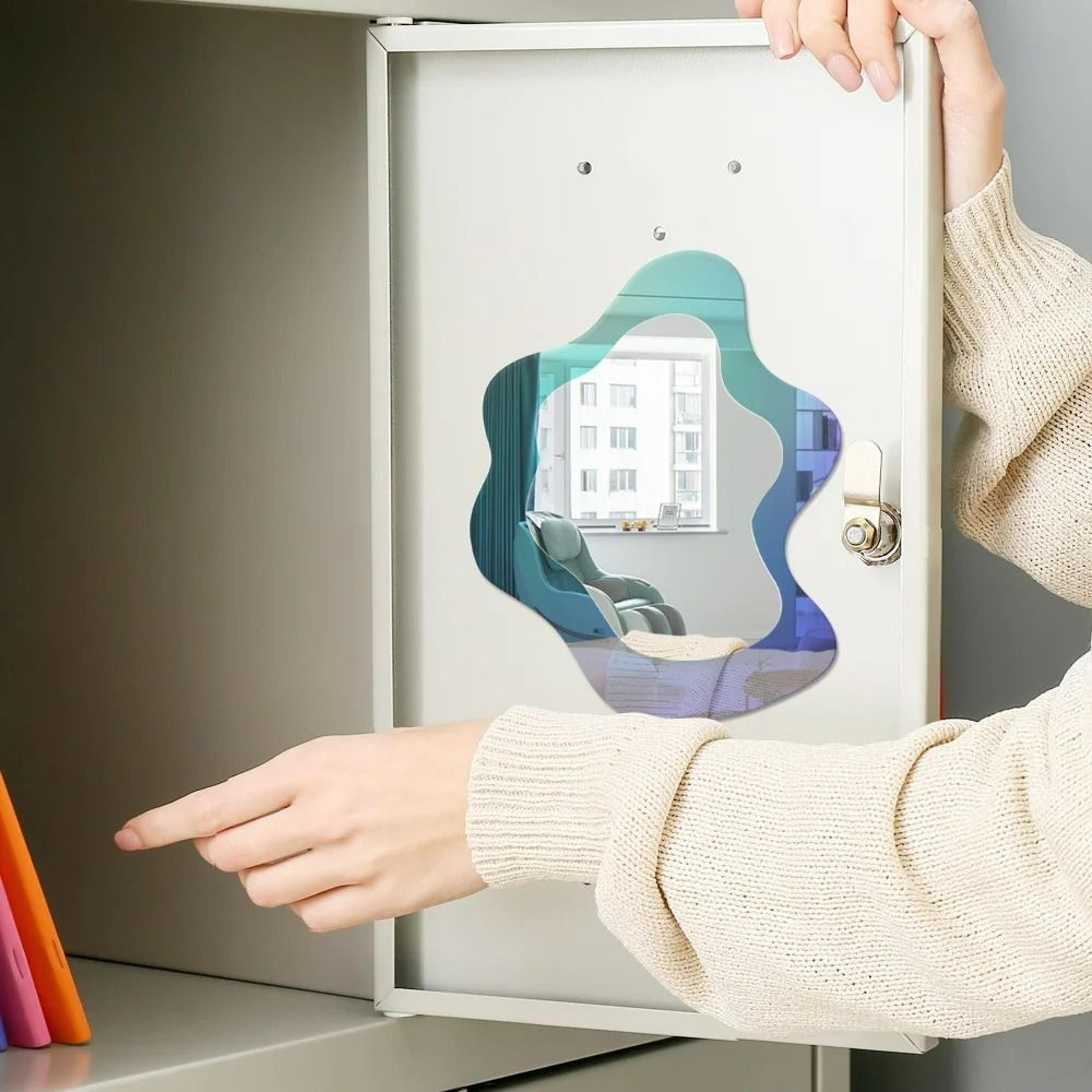Magnetic Geometric Pattern Locker  Fridge Vanity Mirror 1