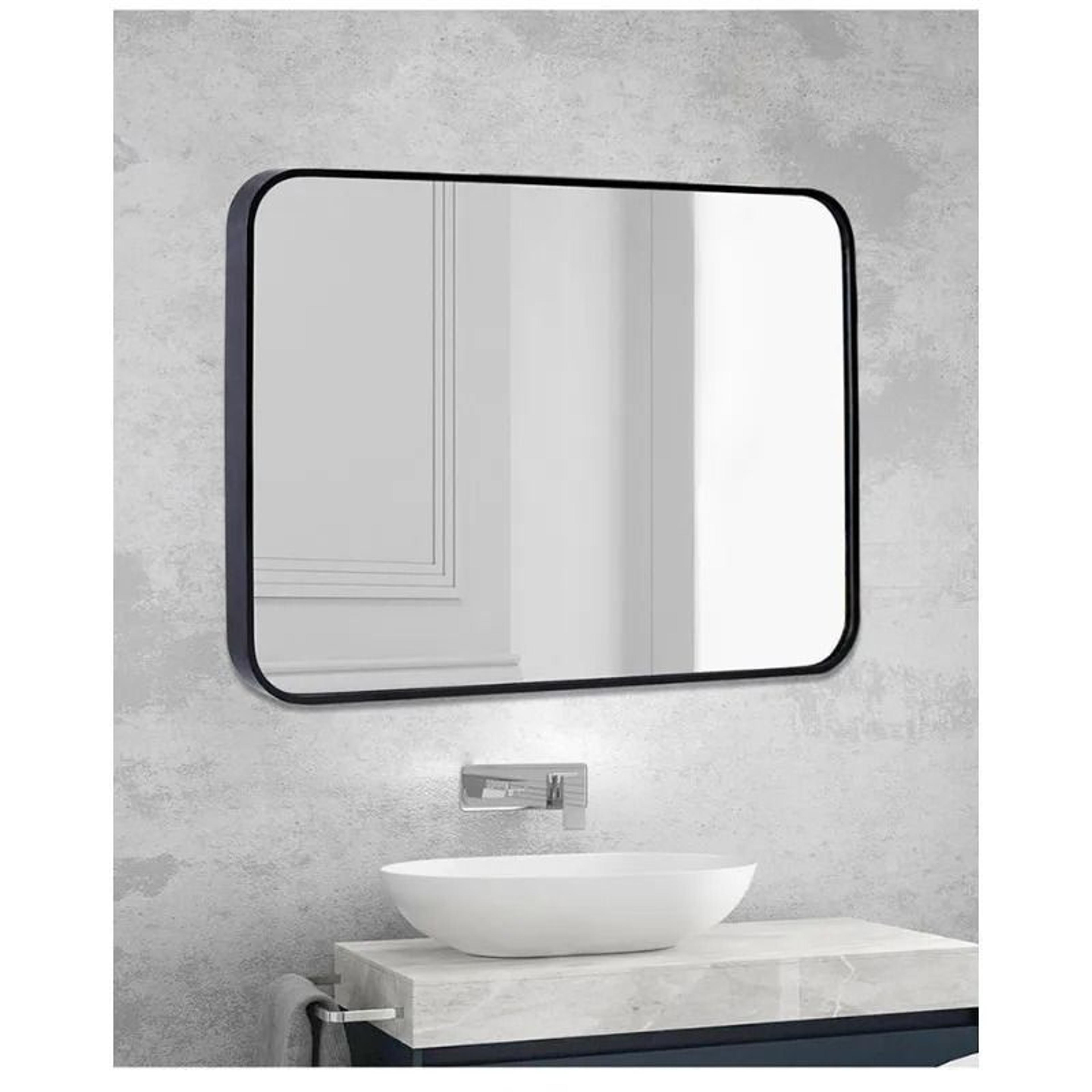 Modern Aluminum Framed Rectangular Wall Mirror 5