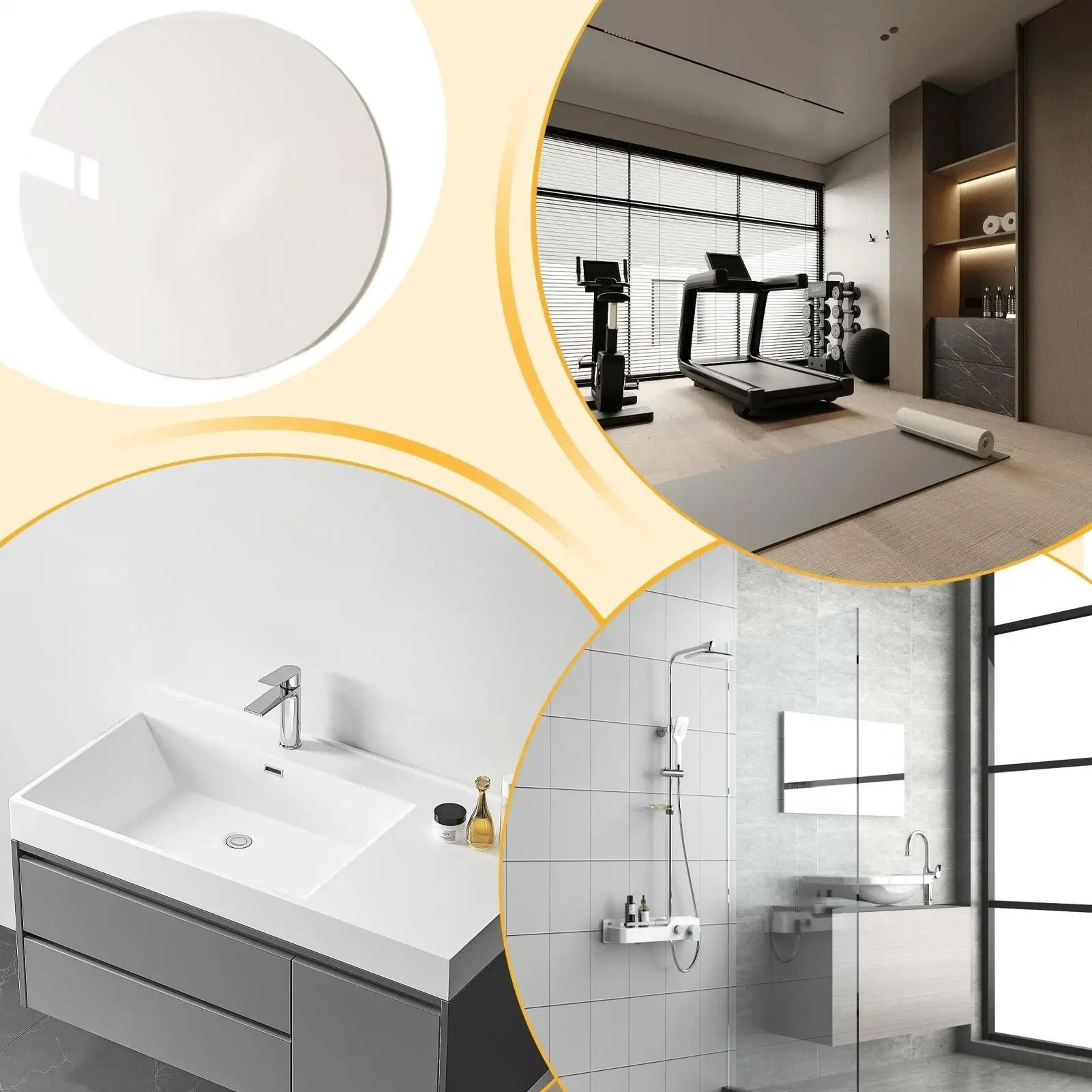 SelfAdhesive Round Shatterproof Acrylic Mirror Wall Decal 3