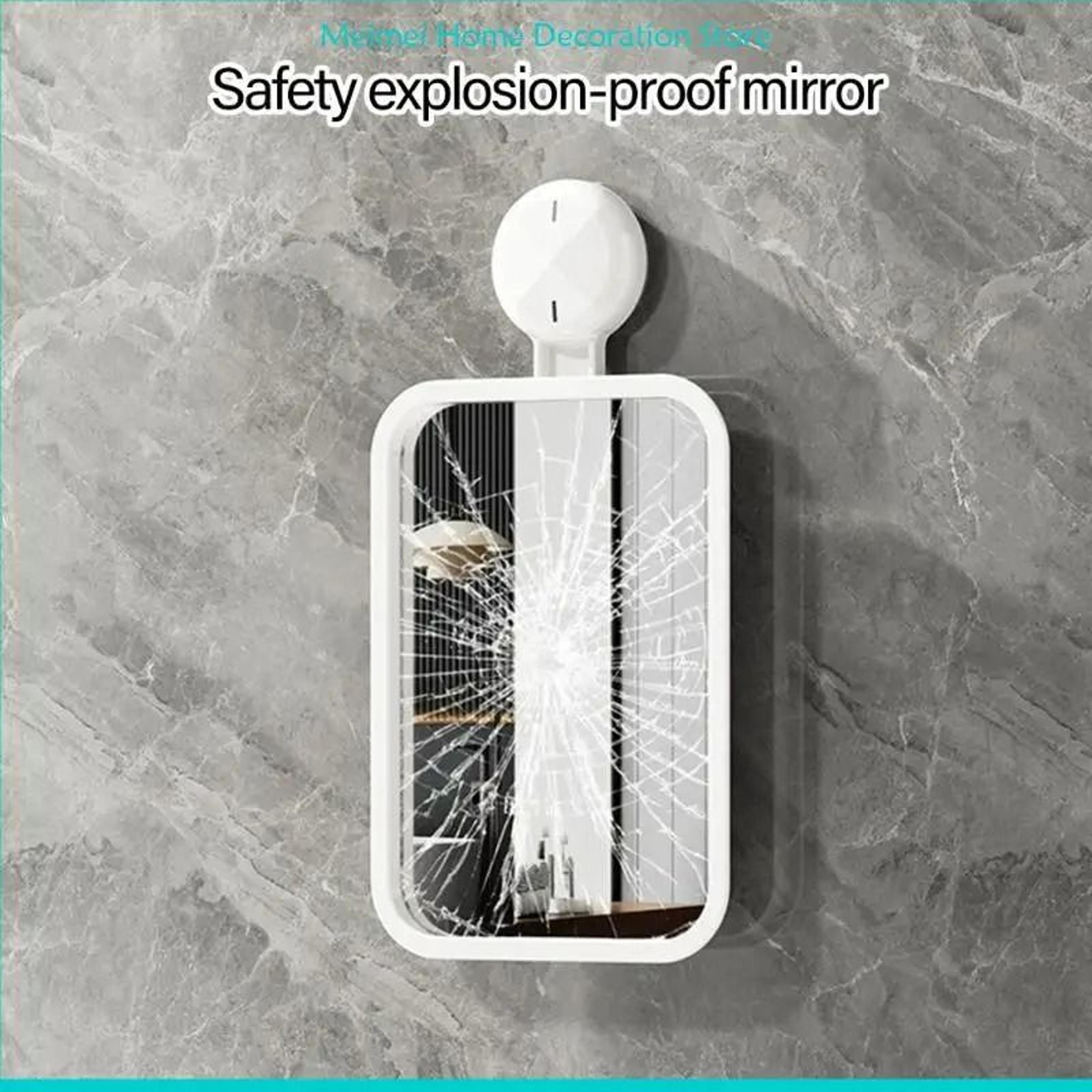 Shatterproof FogResistant InShower Mirror With Suction Cup Mount 0