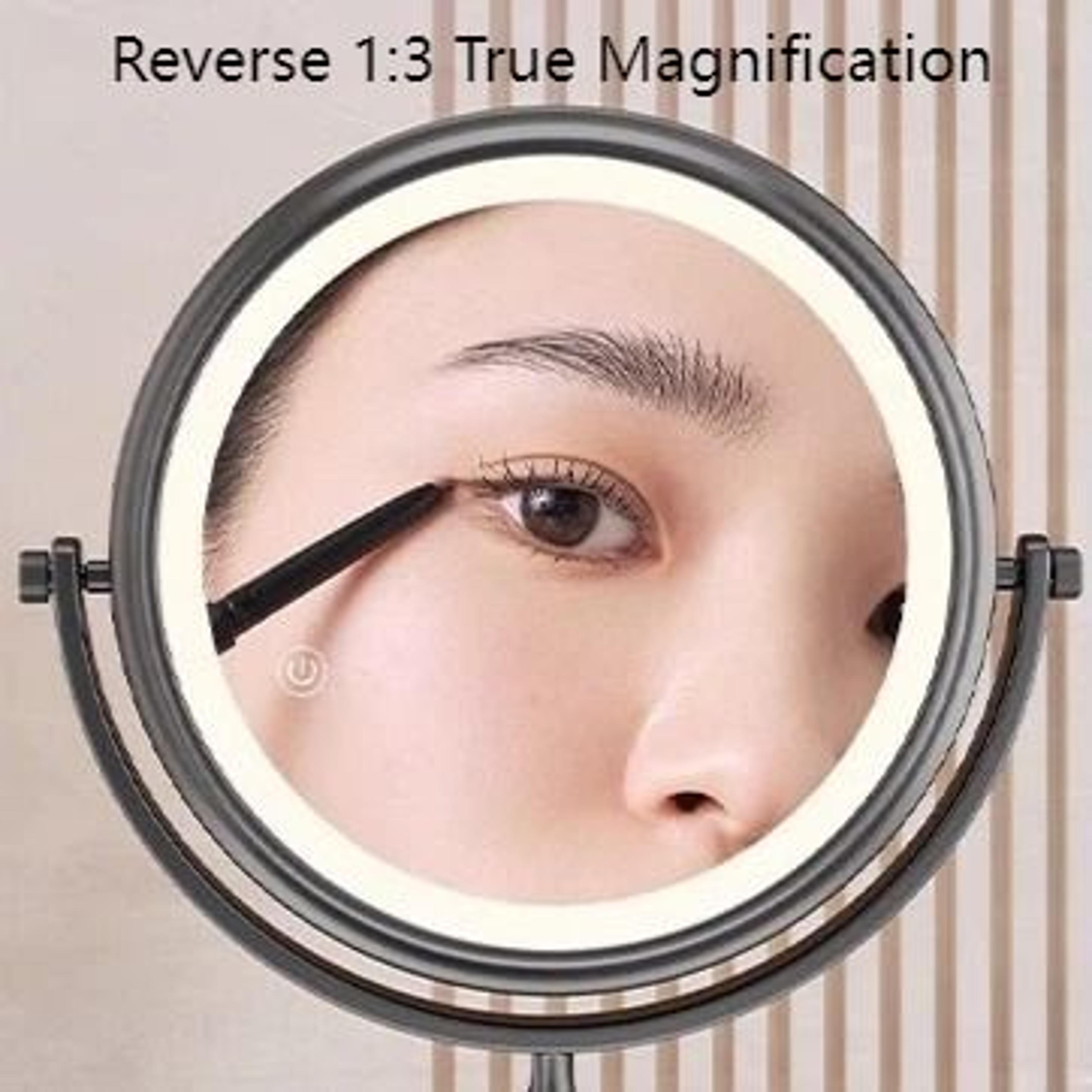 Folding DualSided Illuminated Wall Mirror With Rechargeable Battery  Suction Mount 5