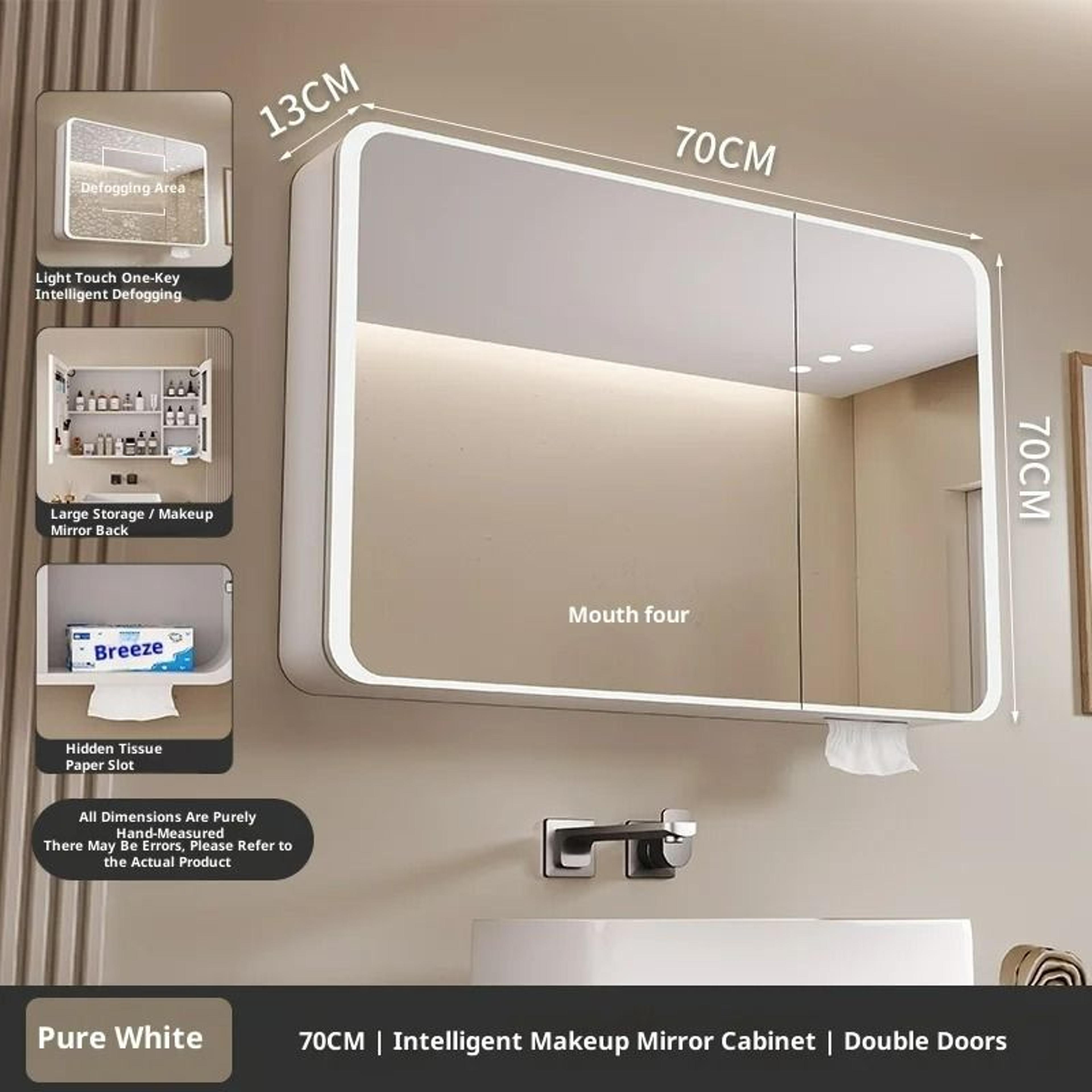 Smart LED Bathroom Vanity Mirror With Defogger  Dimmable Touch Control 9