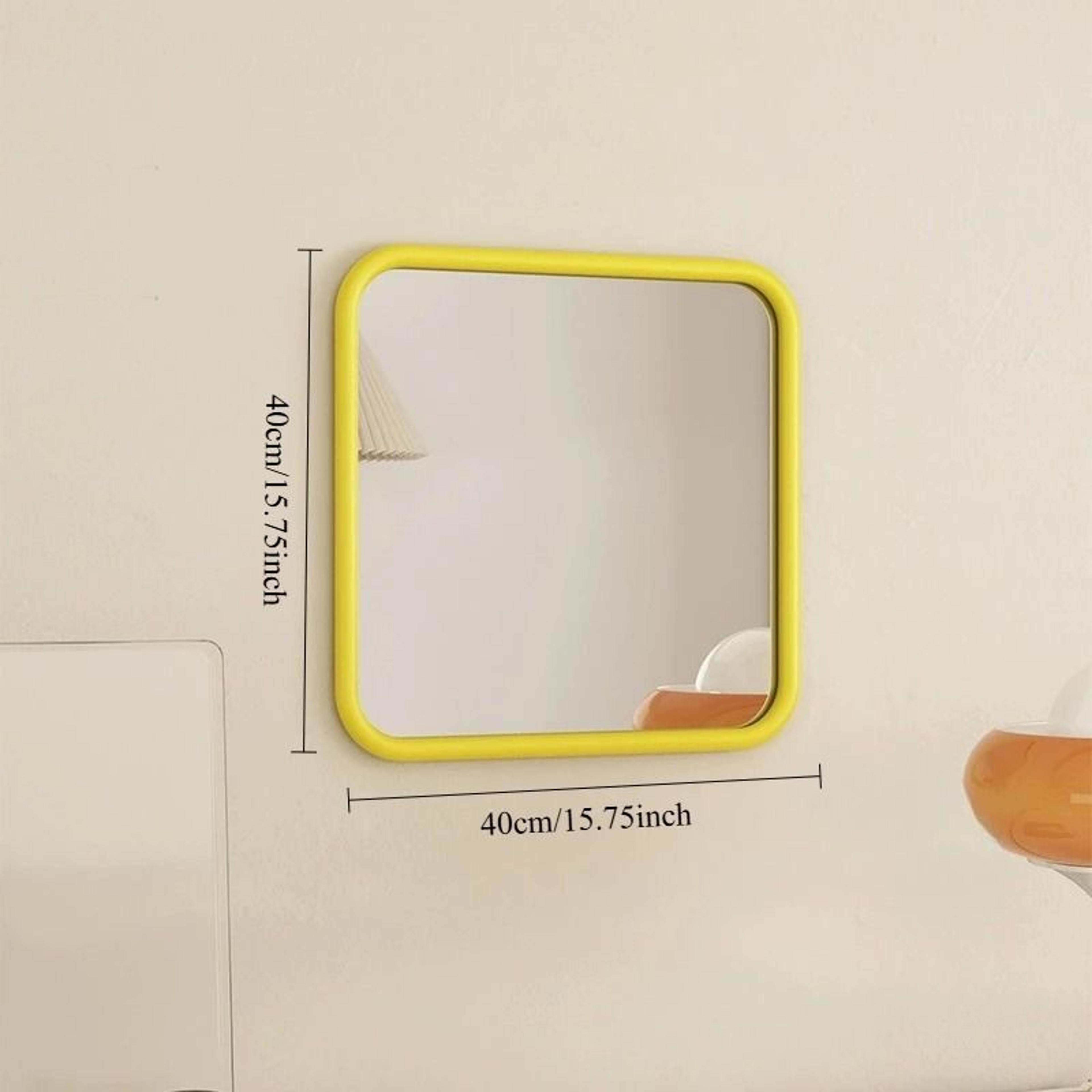 Modern Stainless Steel Framed Square Wall Mirror 6