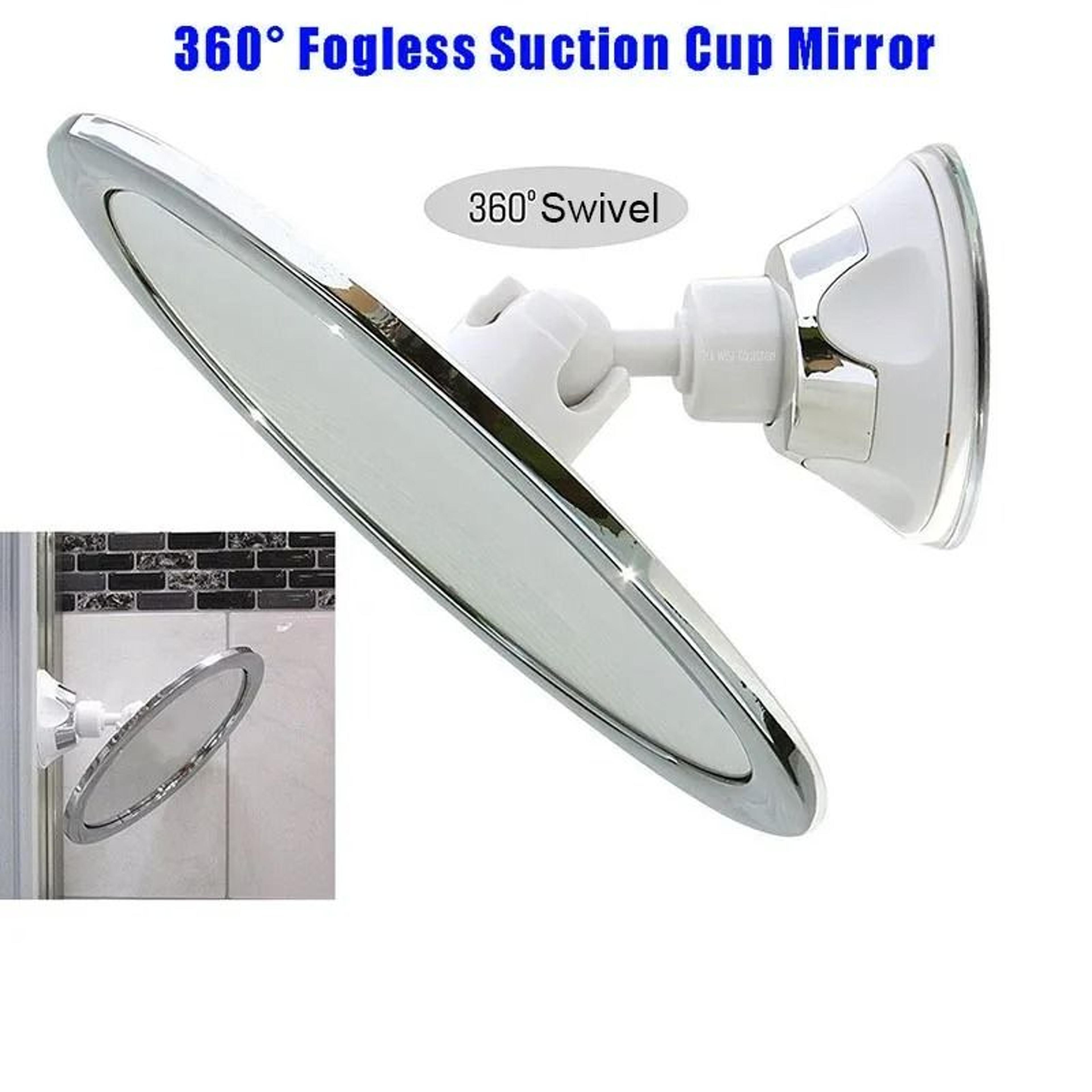 360 Rotating Fogless Shower Mirror With Lock Suction Cup 1