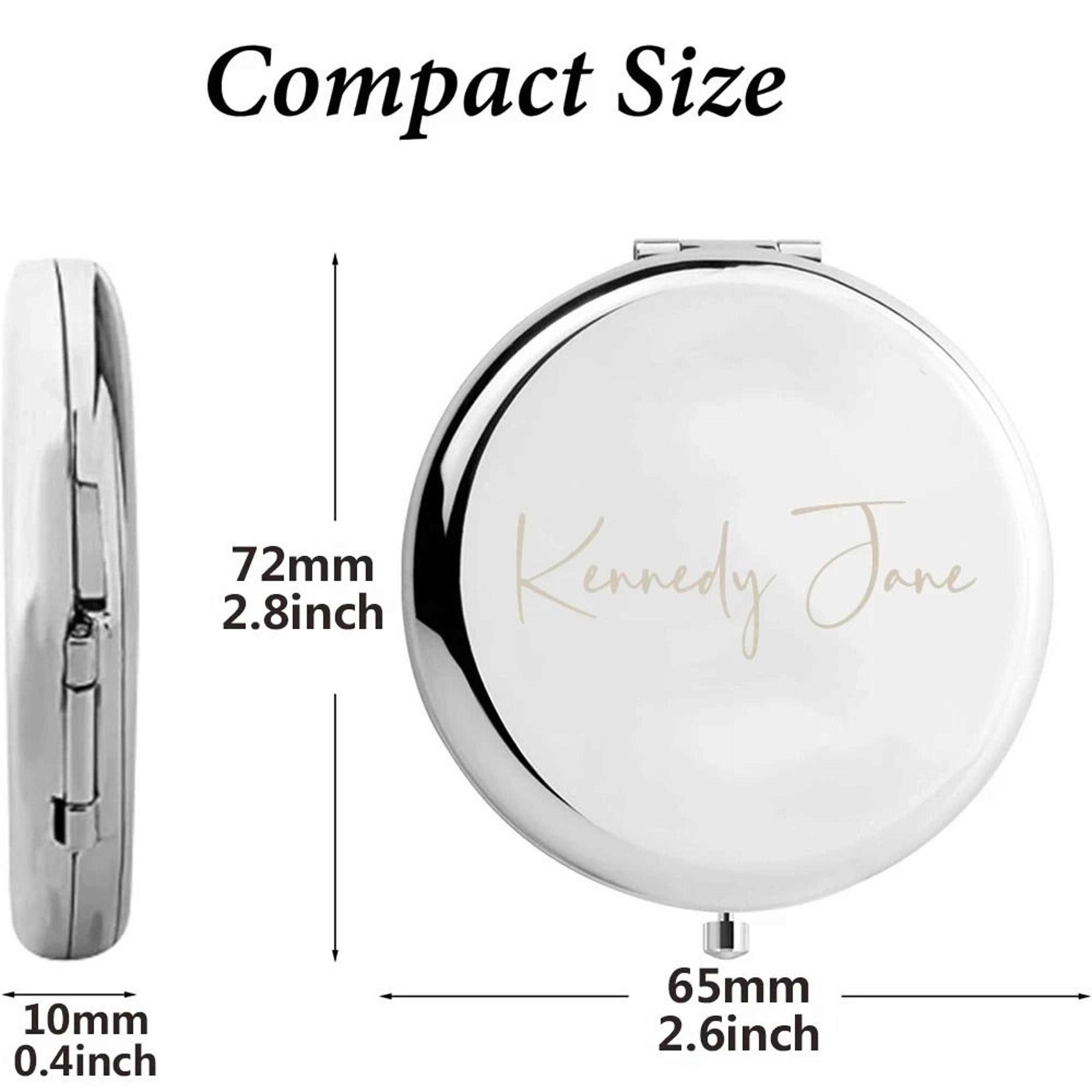 Personalized LaserEngraved Compact Pocket Makeup Mirror 5