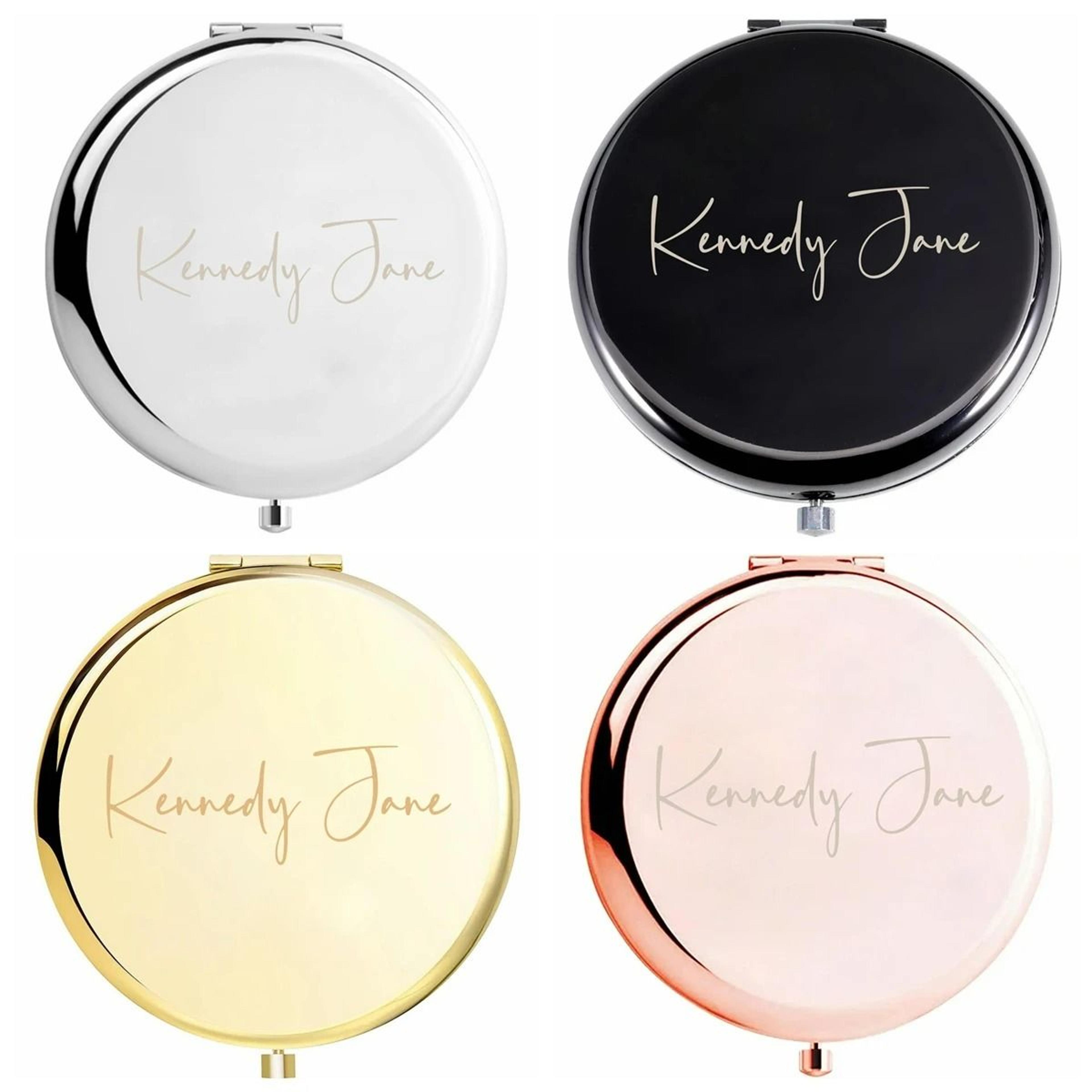 Personalized LaserEngraved Compact Pocket Makeup Mirror 0