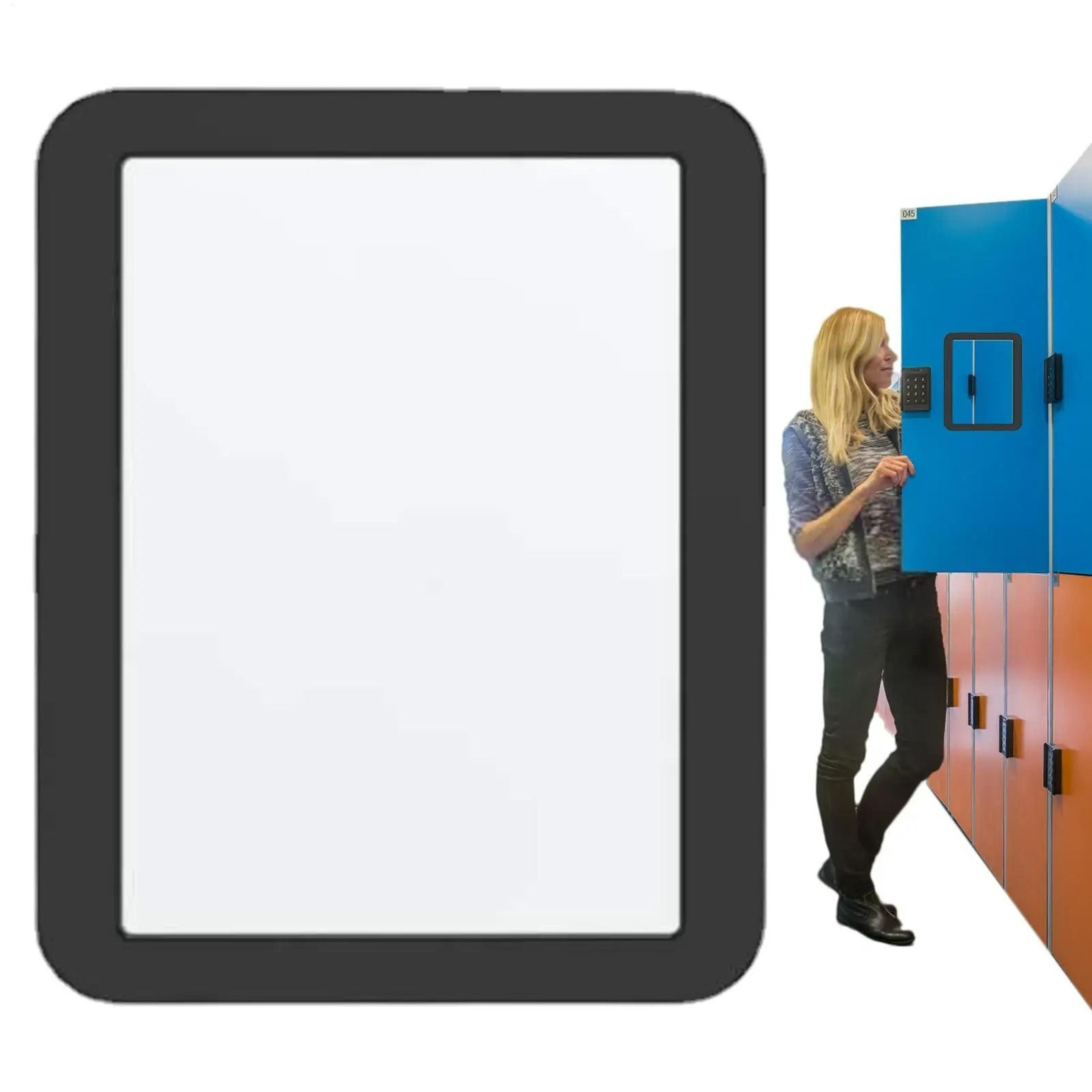 Portable Magnetic Locker Mirror With Shatterproof Frame 0