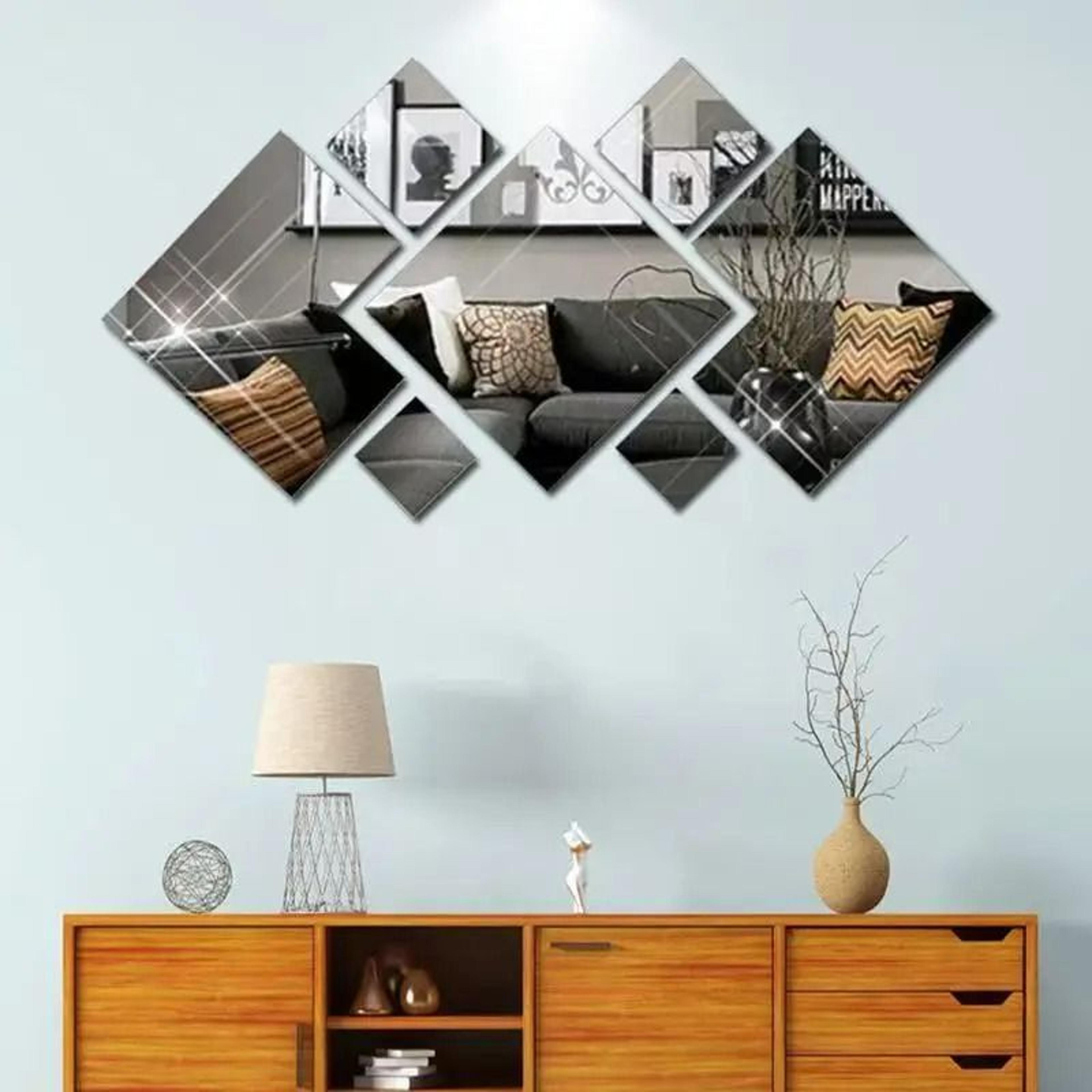 3D Modern Acrylic Mirror Wall Stickers Set 2