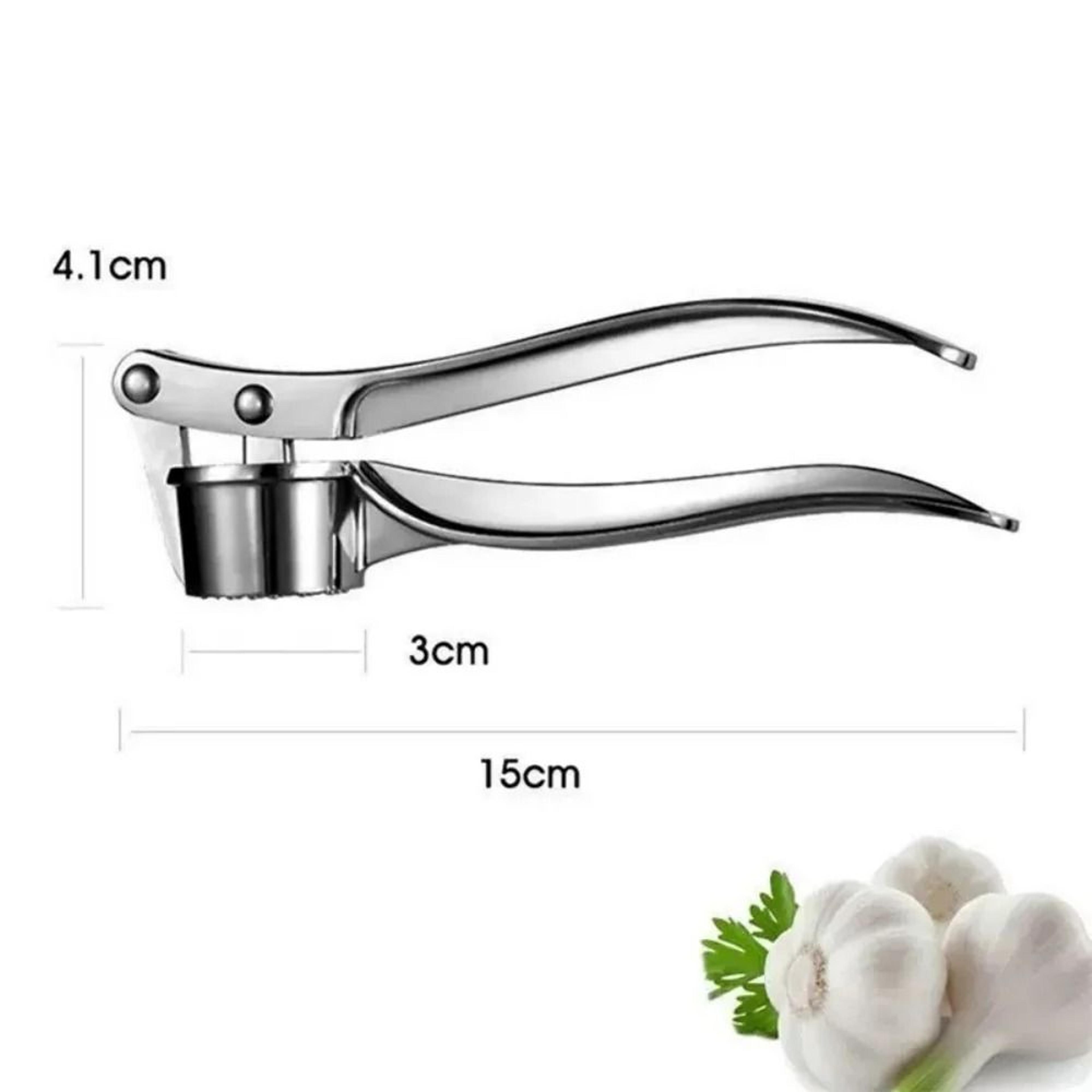 Stainless Steel Ergonomic Garlic Press  Rocker Shredder 6