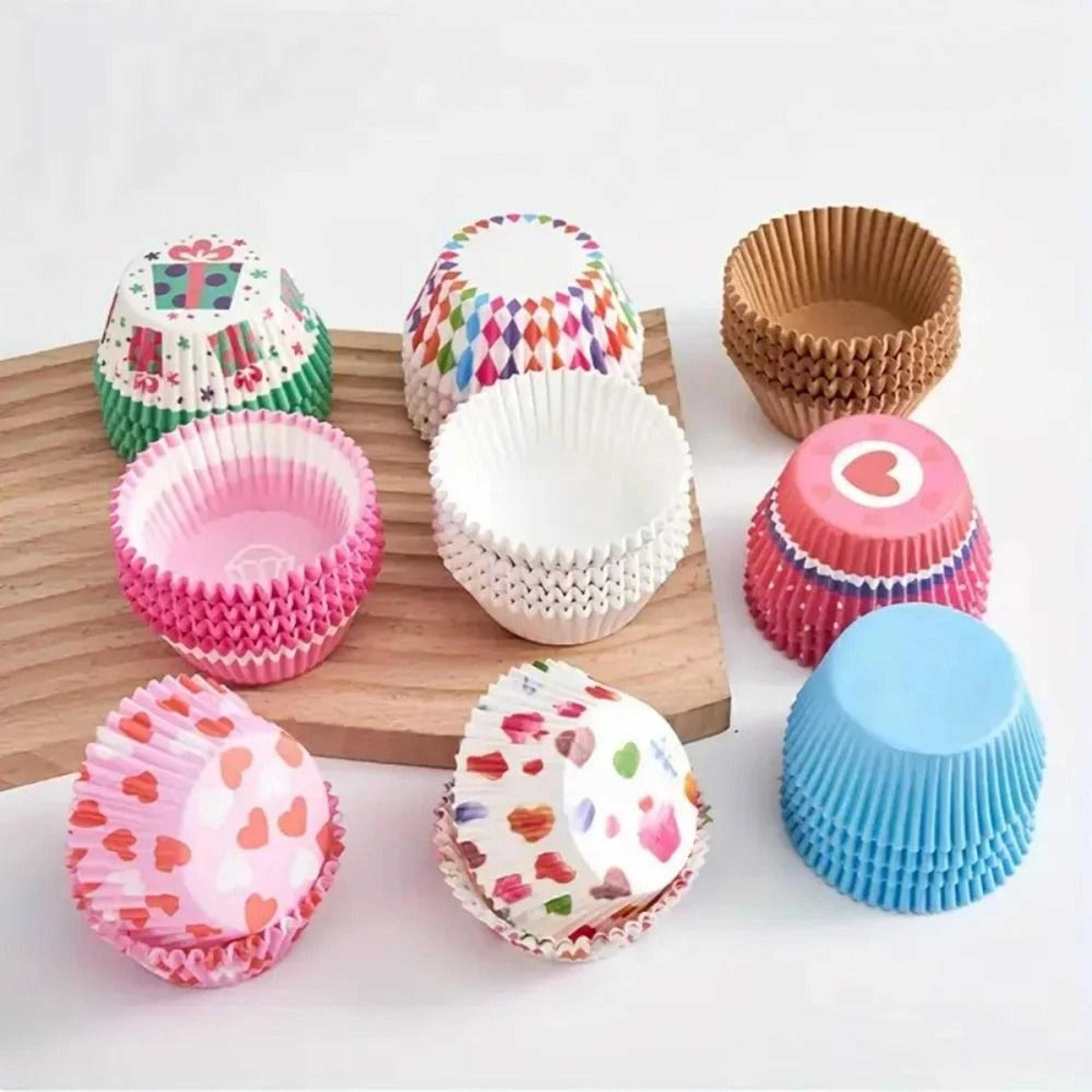 Disposable Greaseproof Paper Cupcake  Muffin Liners  Pack Of 100  0