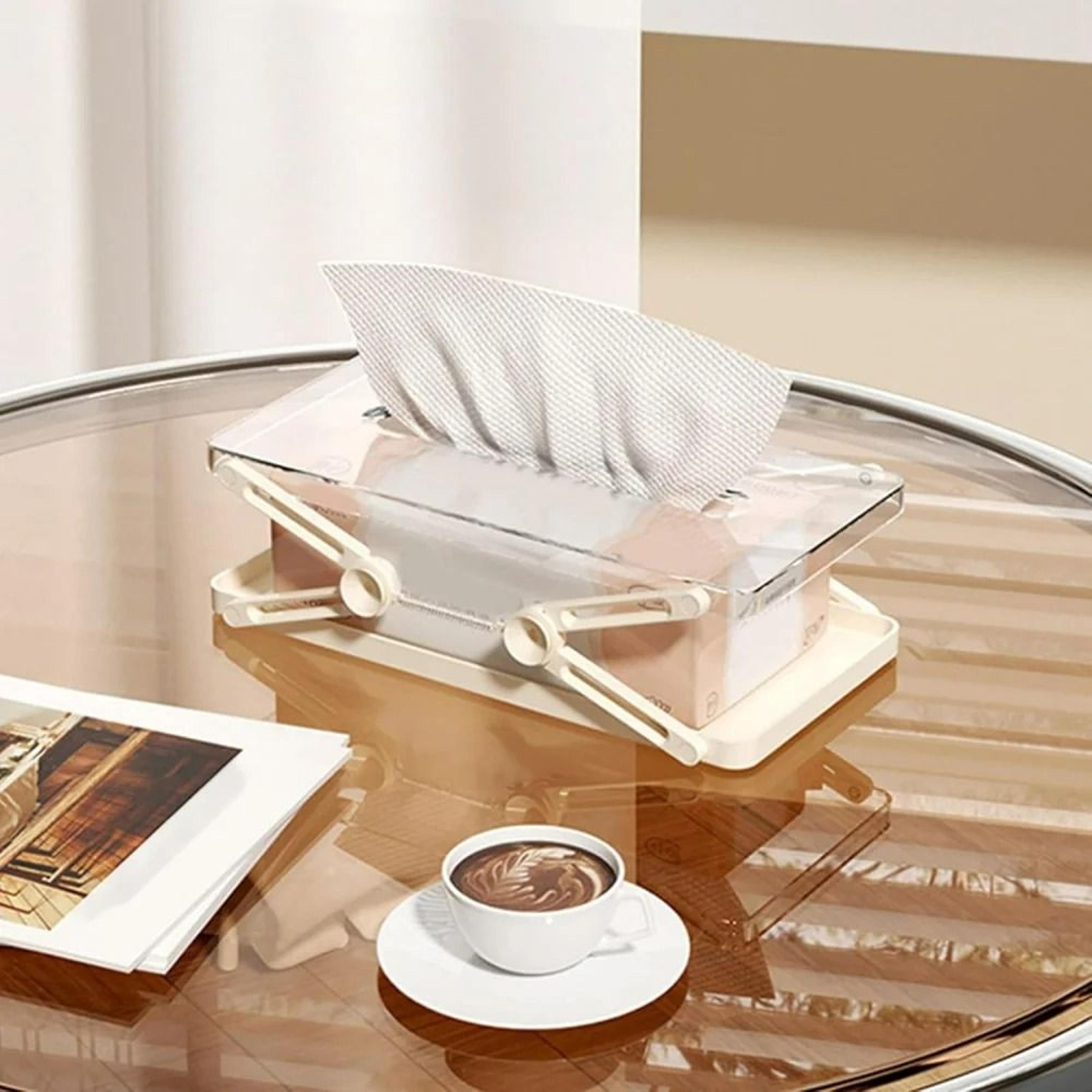 Liftable Telescopic Desktop Tissue Box  Storage Dispenser 6