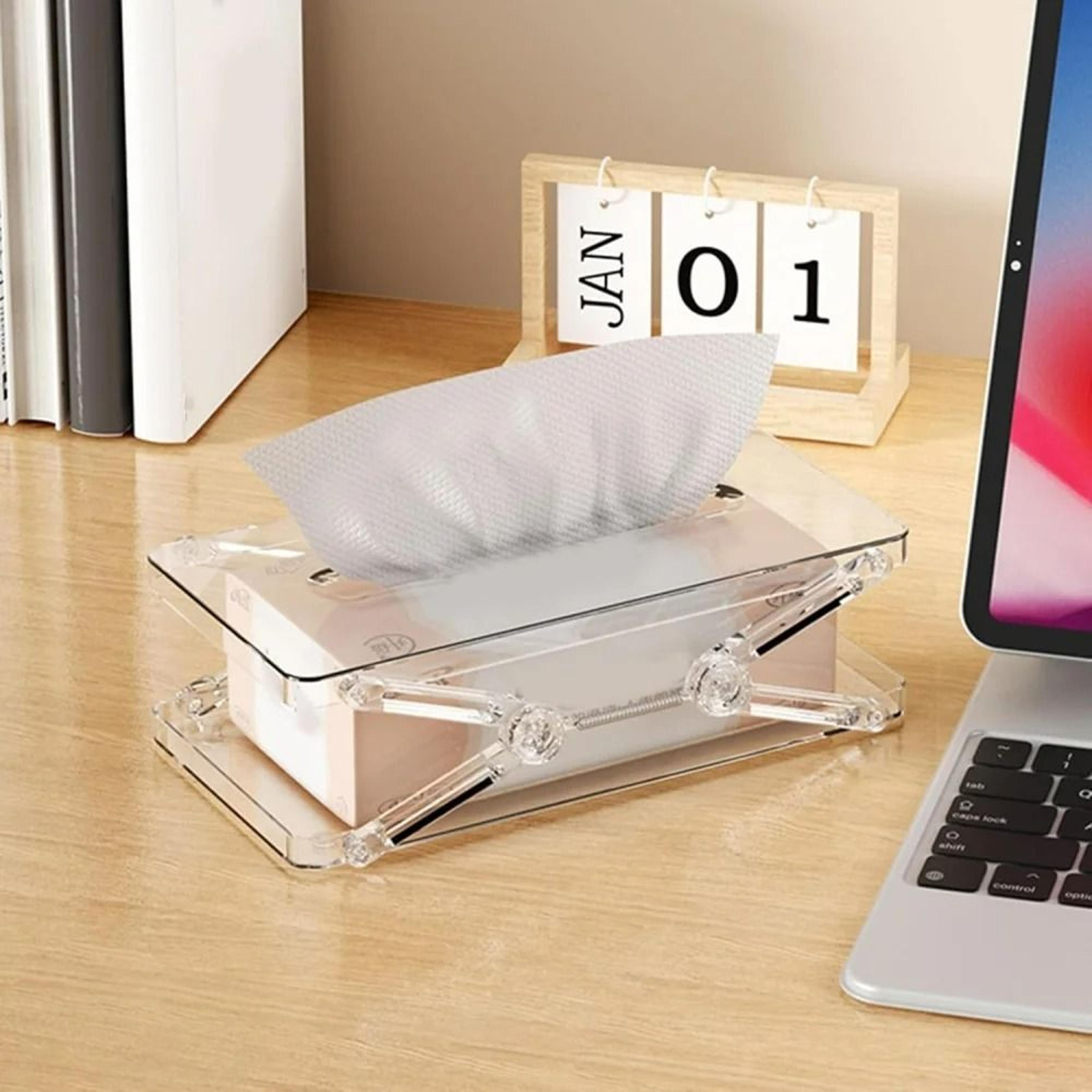 Liftable Telescopic Desktop Tissue Box  Storage Dispenser 4